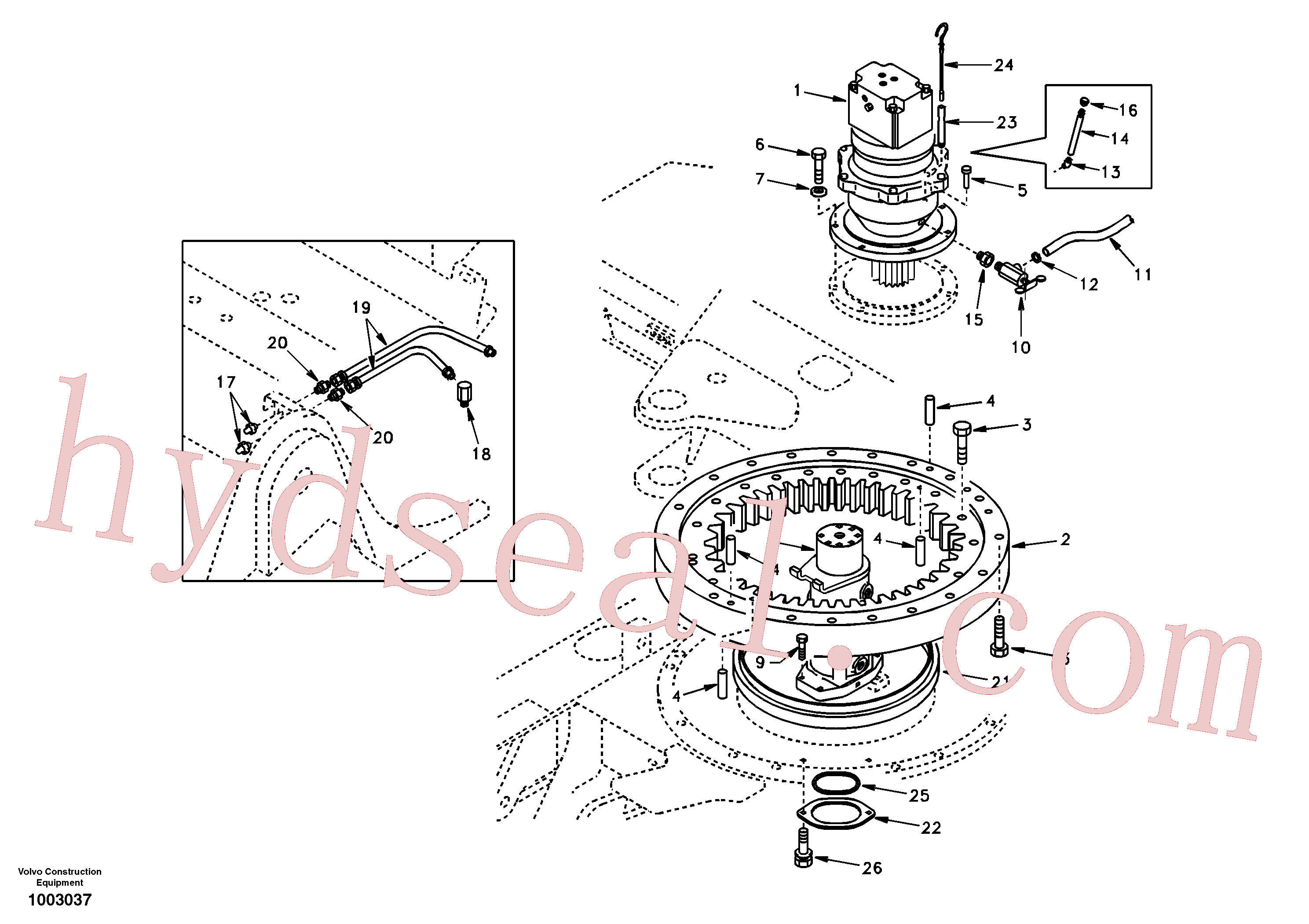 SA1042-09970 for Volvo Swing system(1003037 assembly)