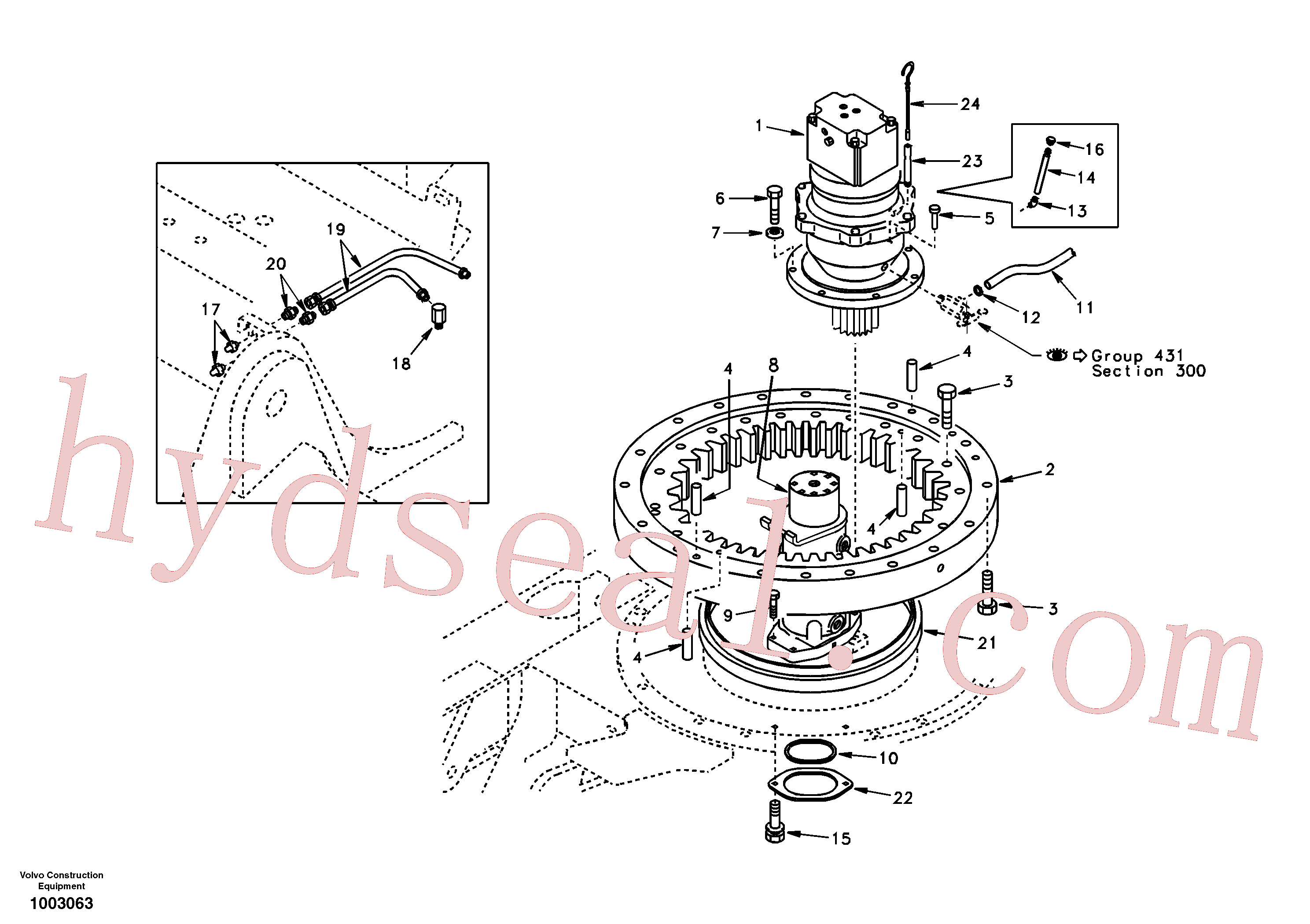 SA1042-09970 for Volvo Swing system(1003063 assembly)