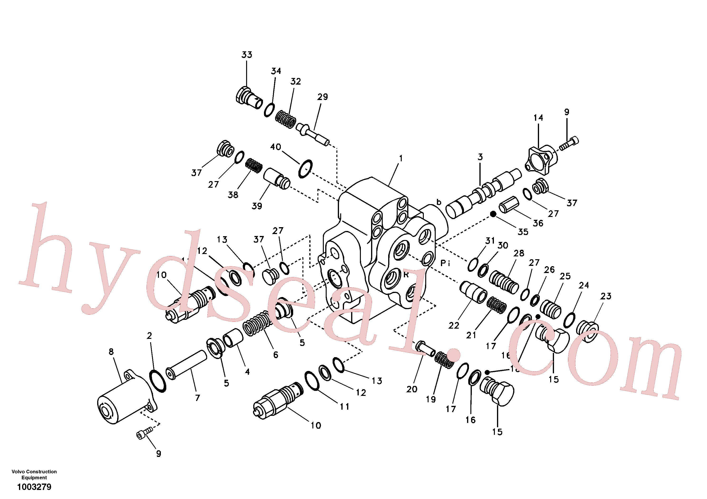 SA9566-10160 for Volvo Working hydraulic, adjustable boom control valve(1003279 assembly)