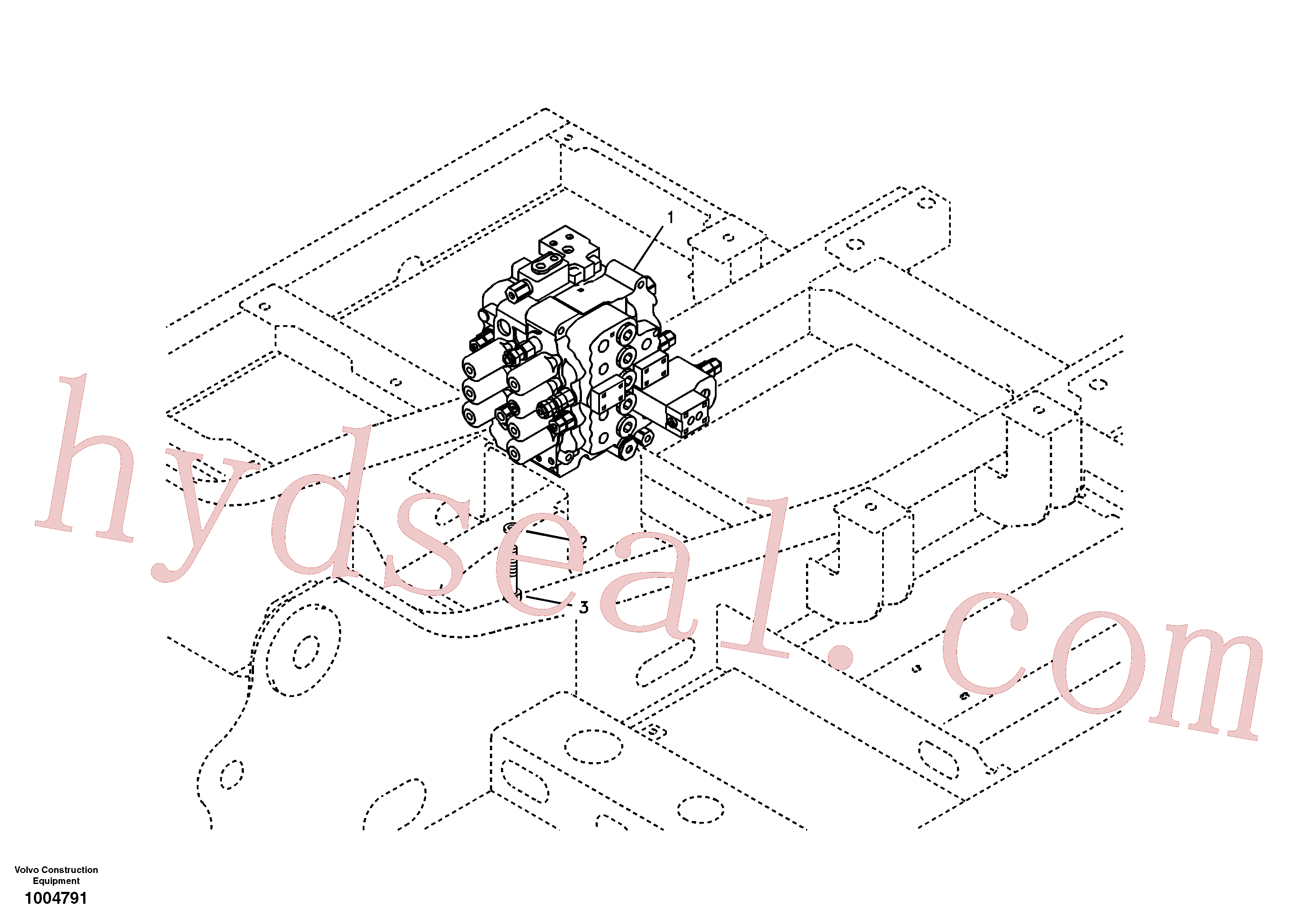 VOE14594904 for Volvo Control valve with fitting parts.(1004791 assembly)
