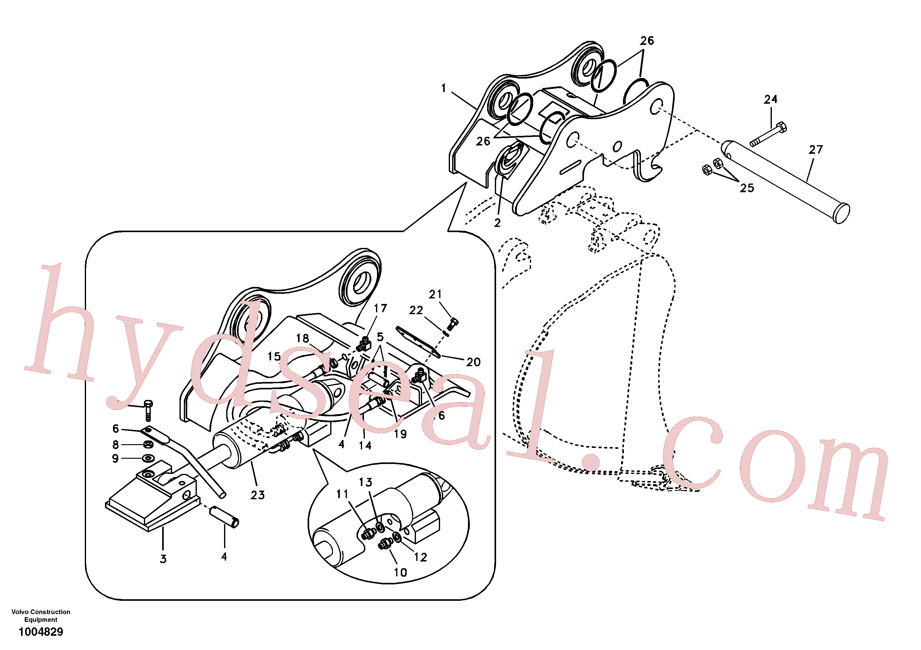 VOE14519756 for Volvo Attachment bracket, quickfit(1004829 assembly)