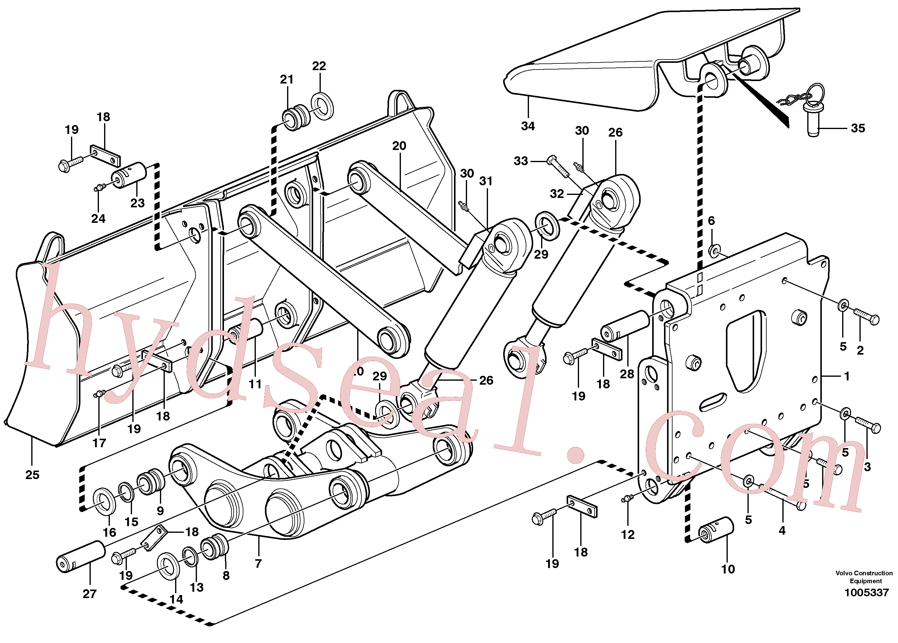 VOE14371260 for Volvo Dozer blade(1005337 assembly)