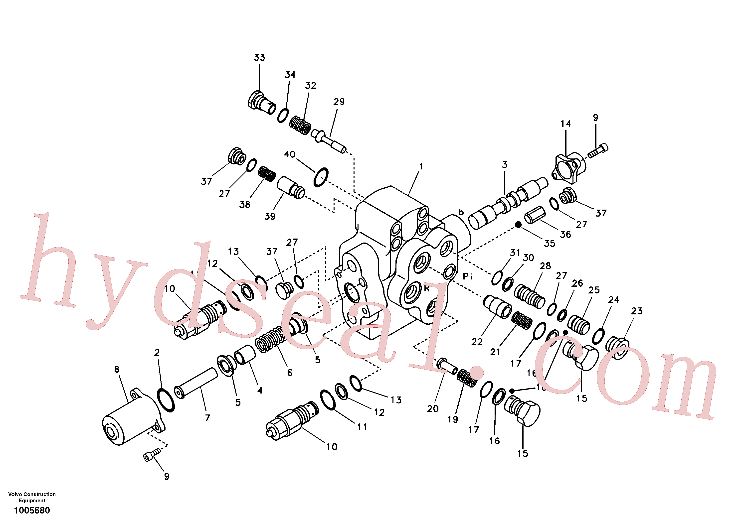SA9566-10160 for Volvo Working hydraulic, adjustable boom control valve(1005680 assembly)