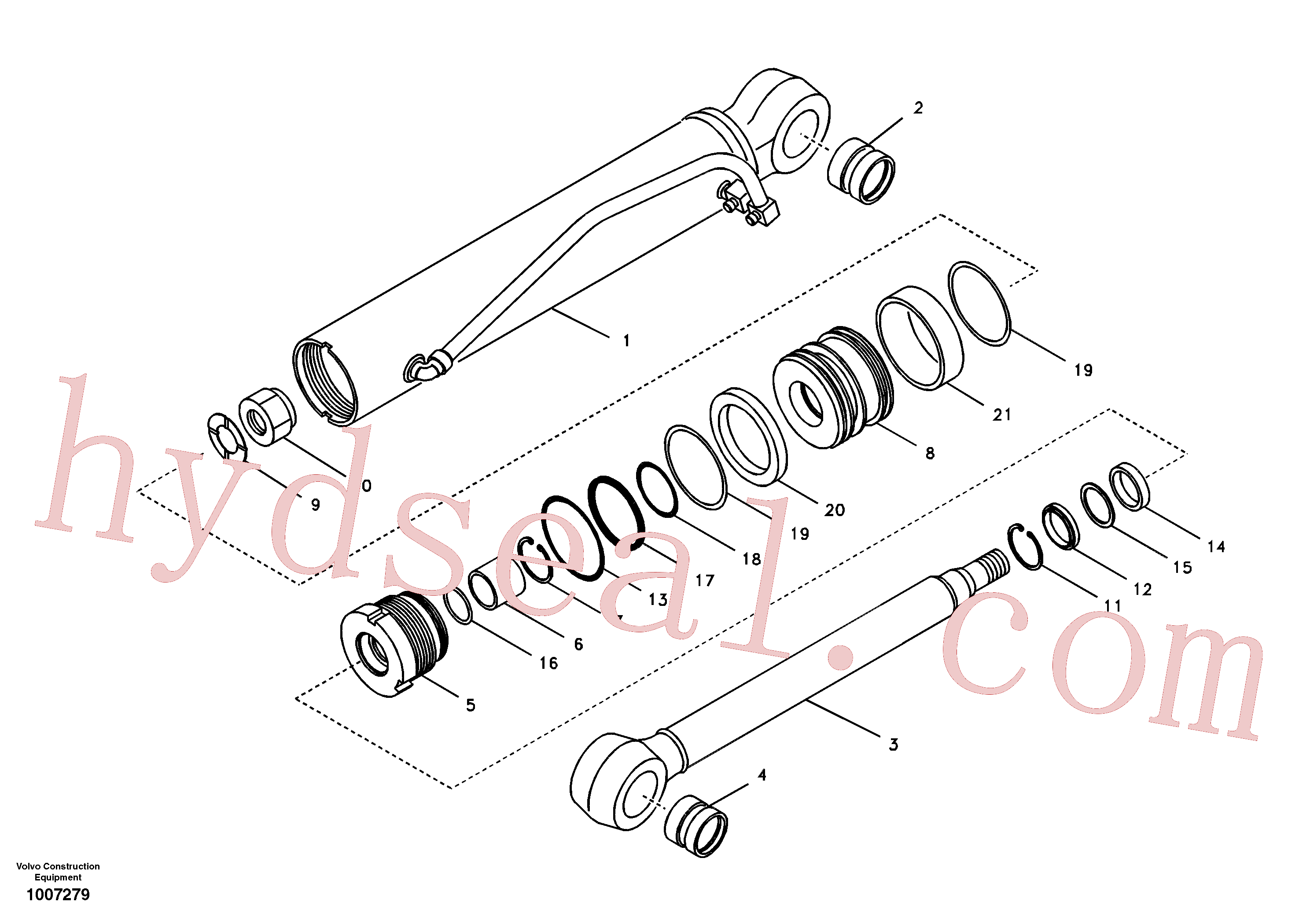 SA9612-06035 for Volvo Dozer blade cylinder(1007279 assembly)
