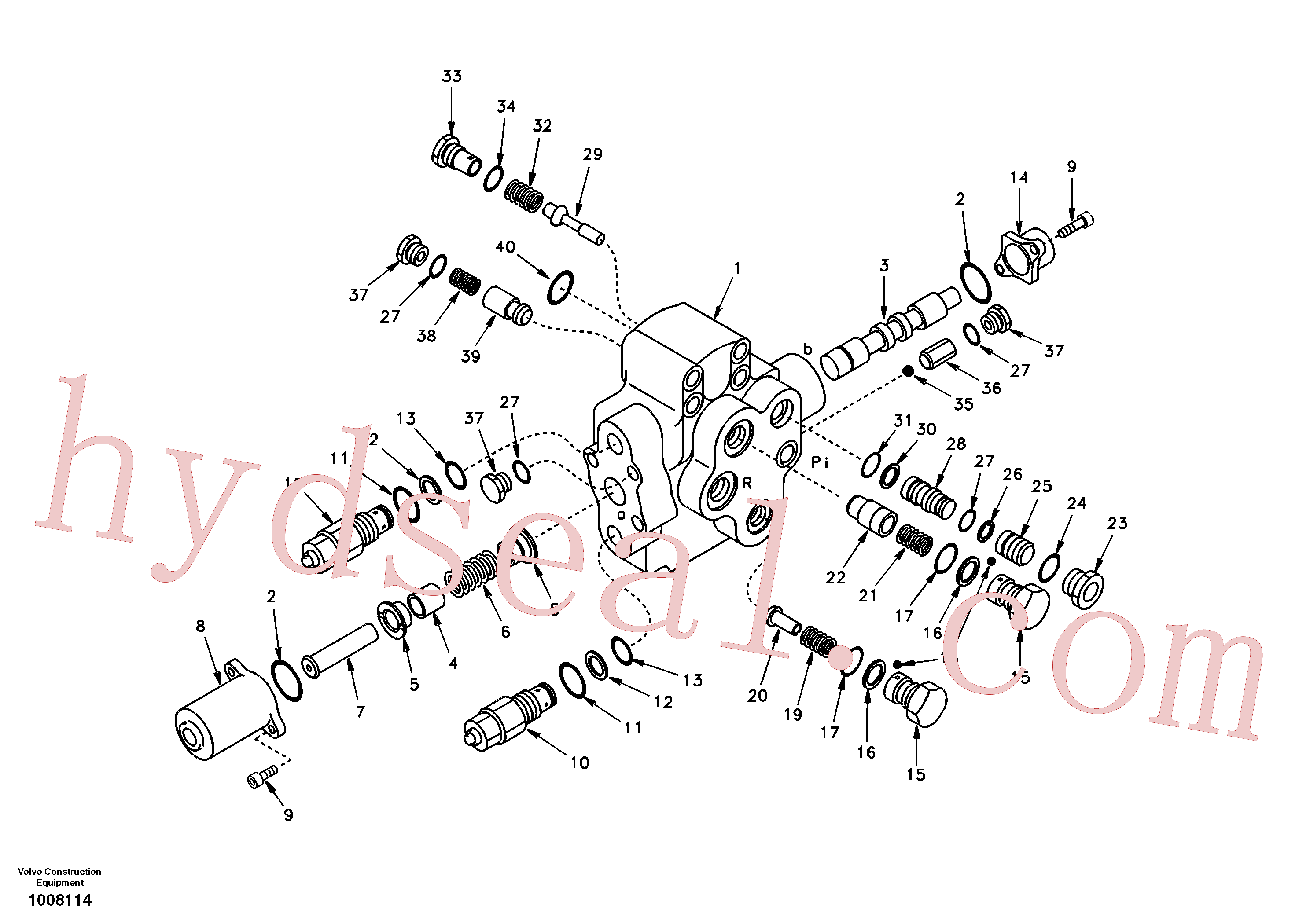 SA1174-58260 for Volvo Working hydraulic, adjustable boom control valve(1008114 assembly)