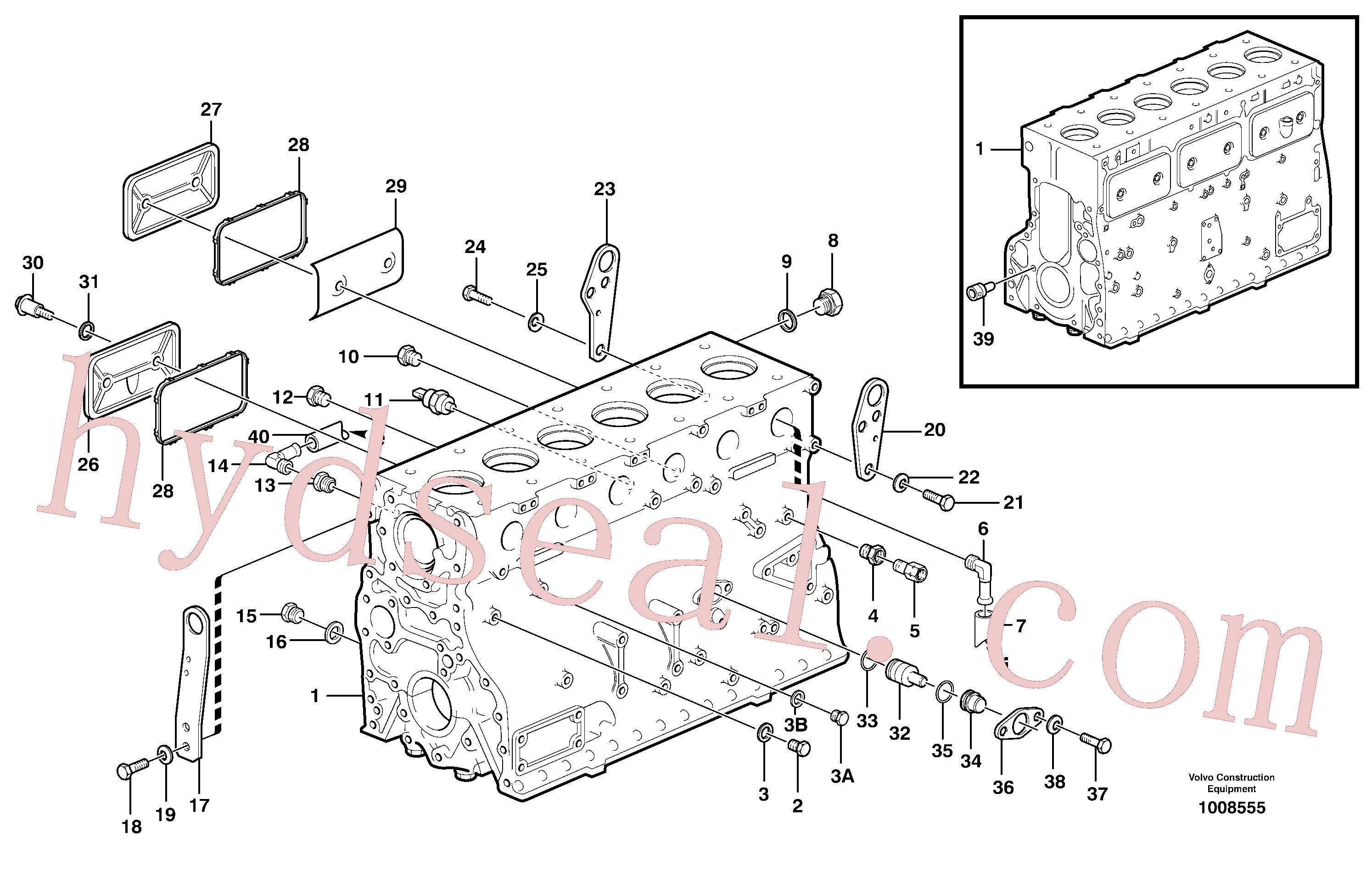 VOE947814 for Volvo Cylinder block(1008555 assembly)