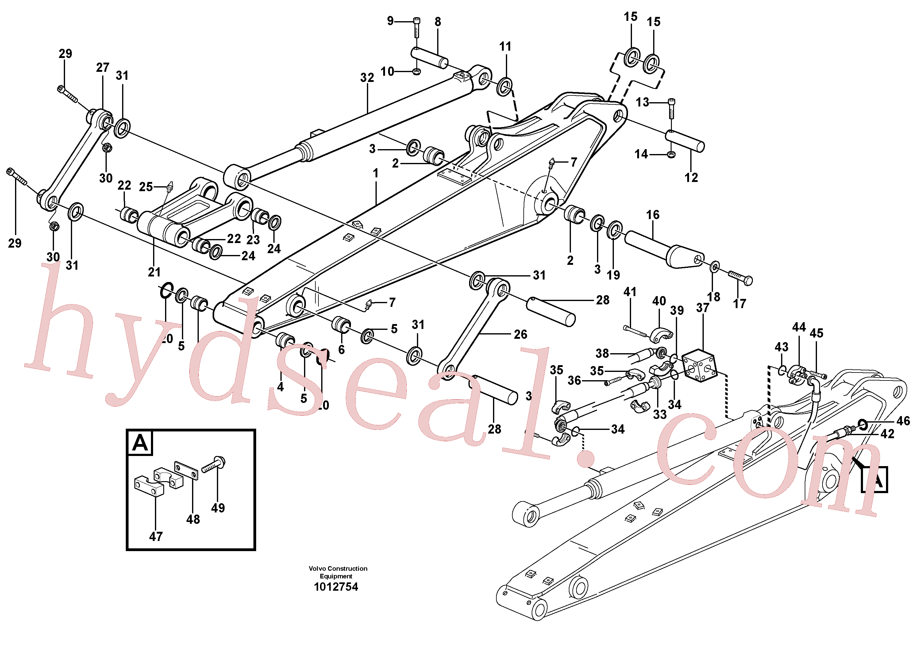 VOE14515608 for Volvo Dipper arm incl. connect.(1012754 assembly)