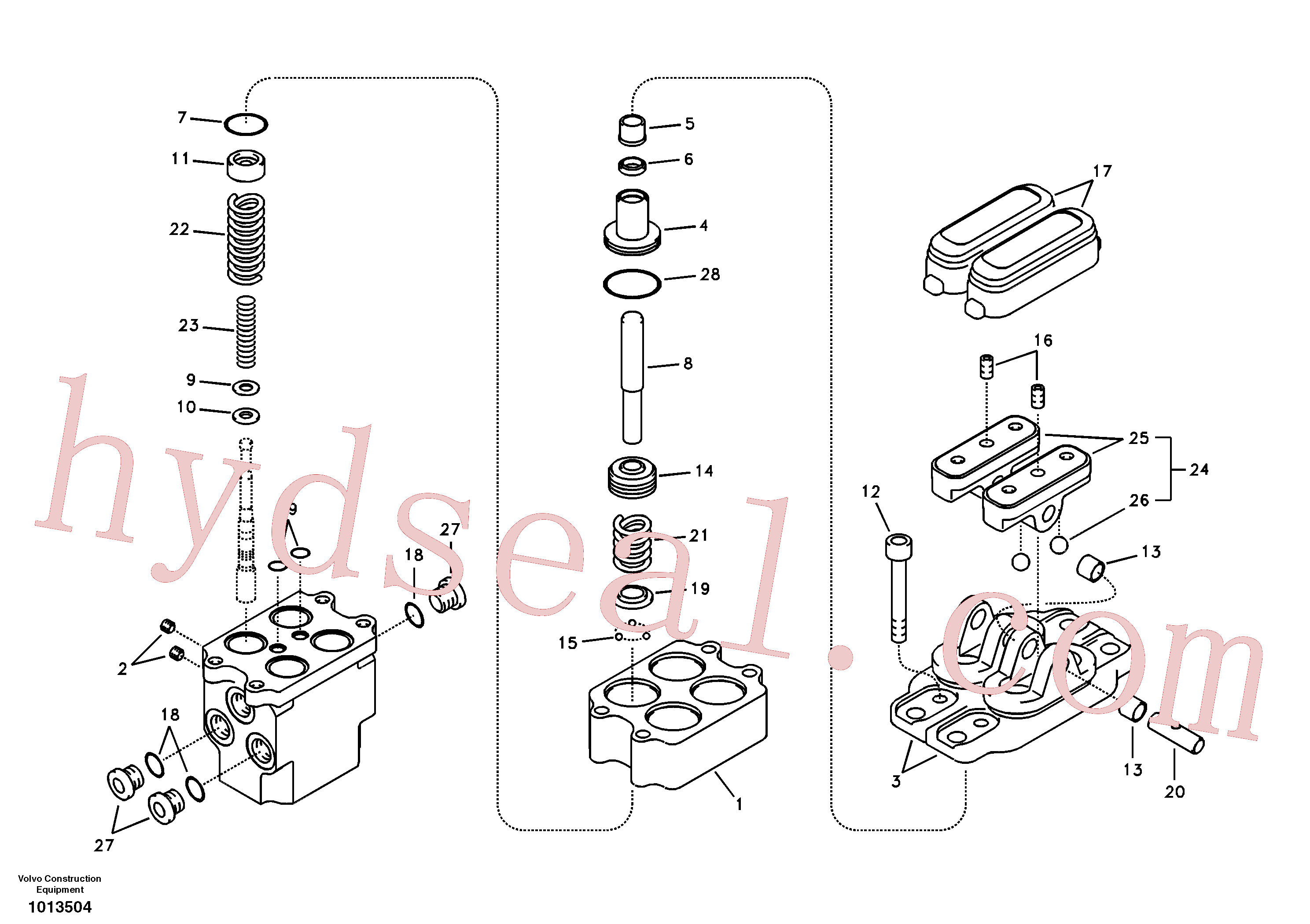 VOE14524337 for Volvo Remote control valve pedal, travel motor(1013504 assembly)