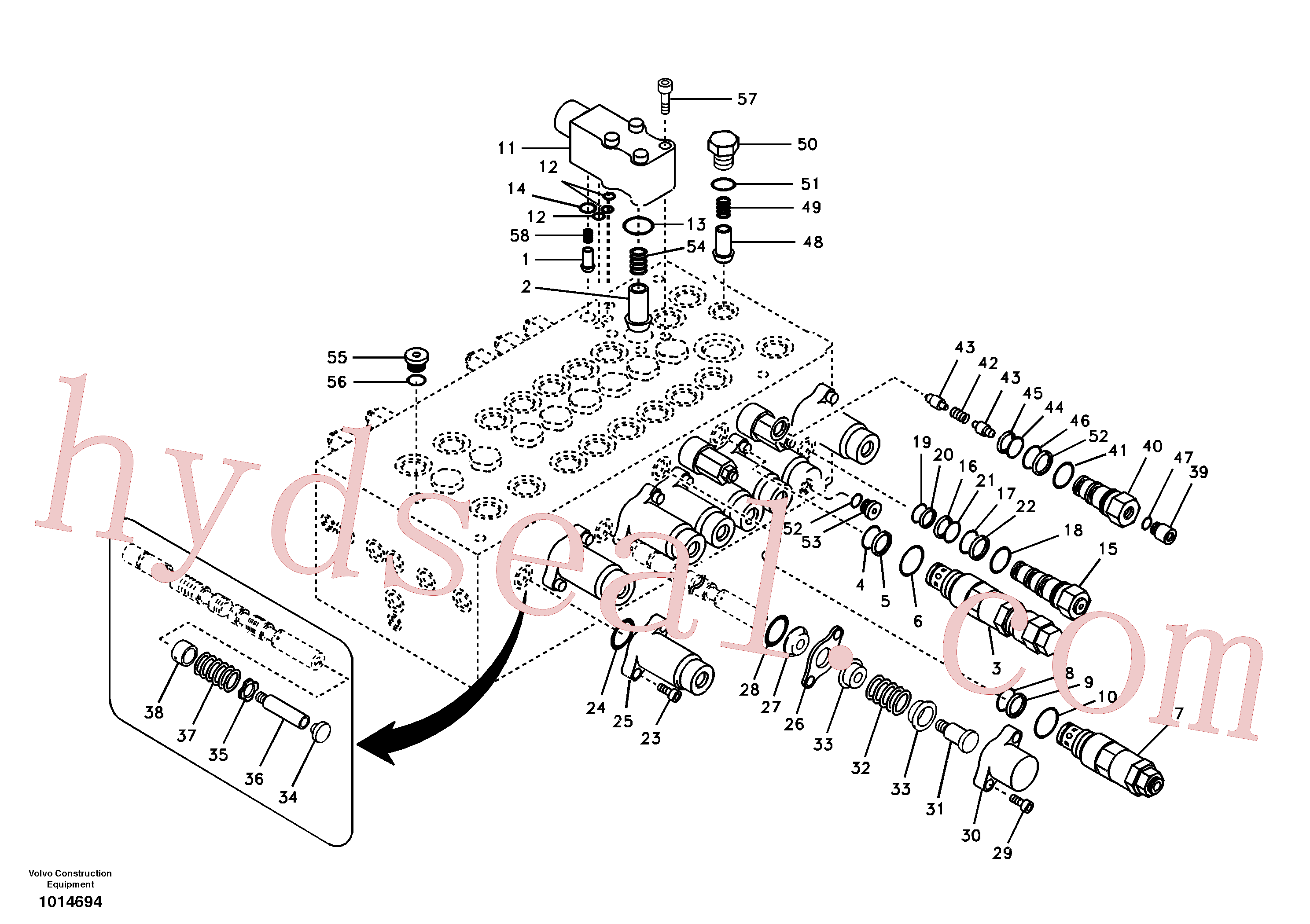 VOE14526986 for Volvo Main control valve(1014694 assembly)