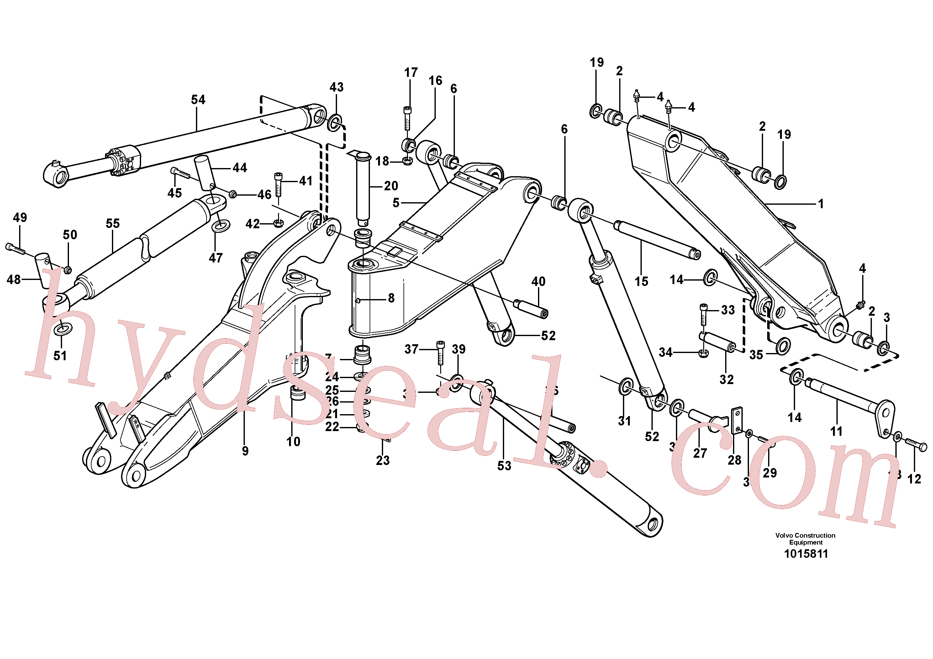 VOE14373543 for Volvo Backhoe boom, offset, 2pcs(1015811 assembly)
