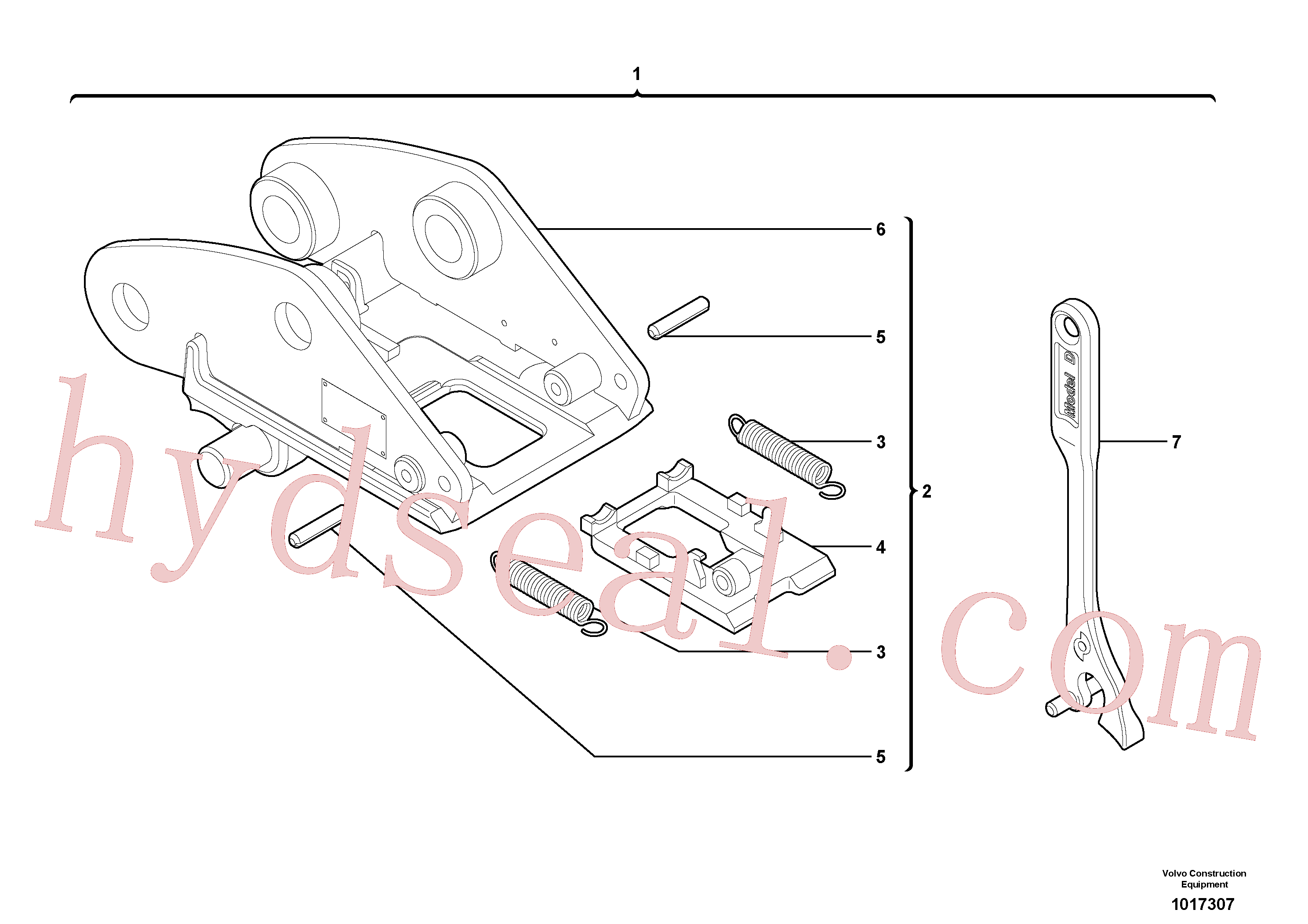 VOE11715487 for Volvo Tool holder / mechanical control(1017307 assembly)