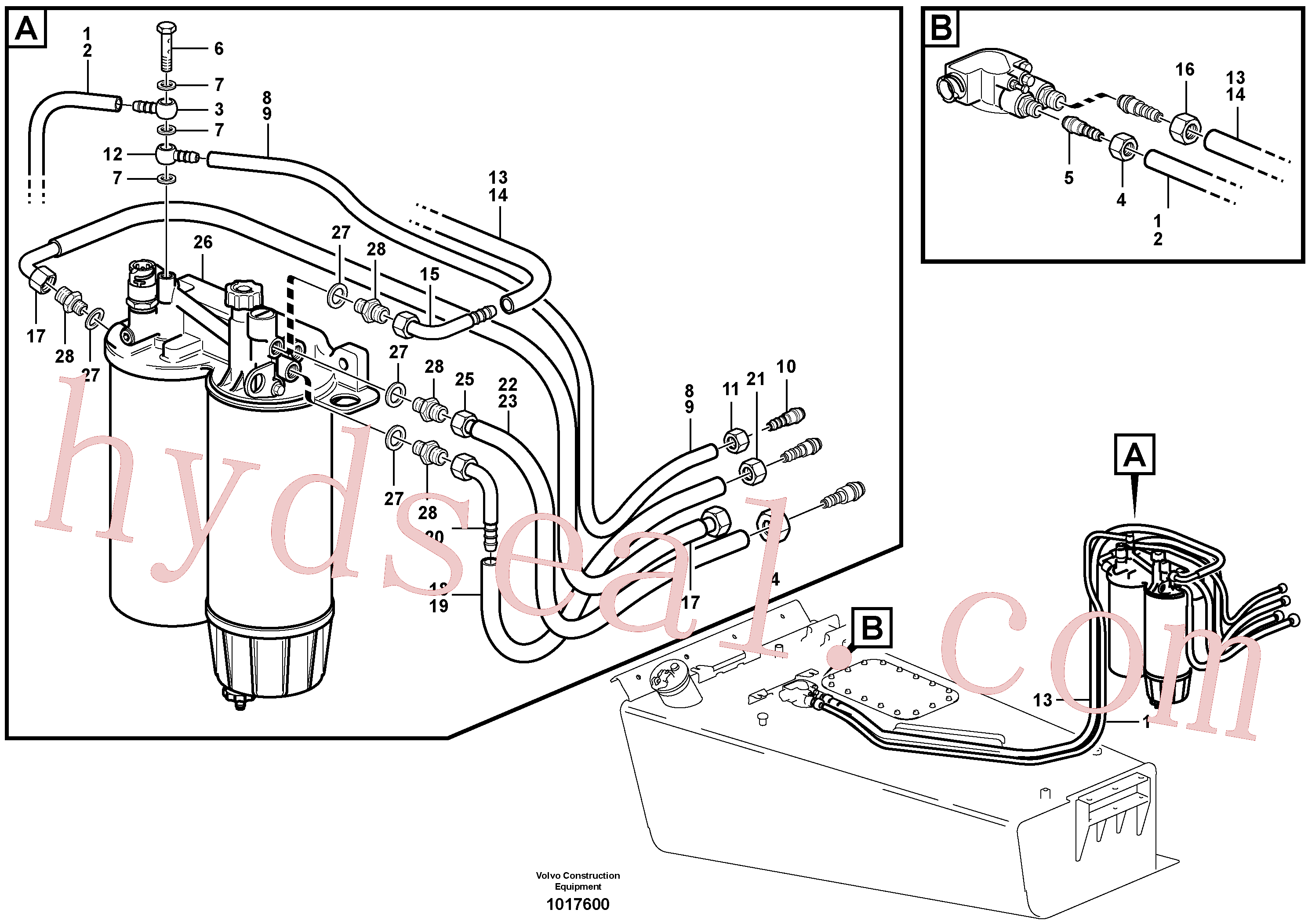 VOE11306599 for Volvo Fuel tubes(1017600 assembly)