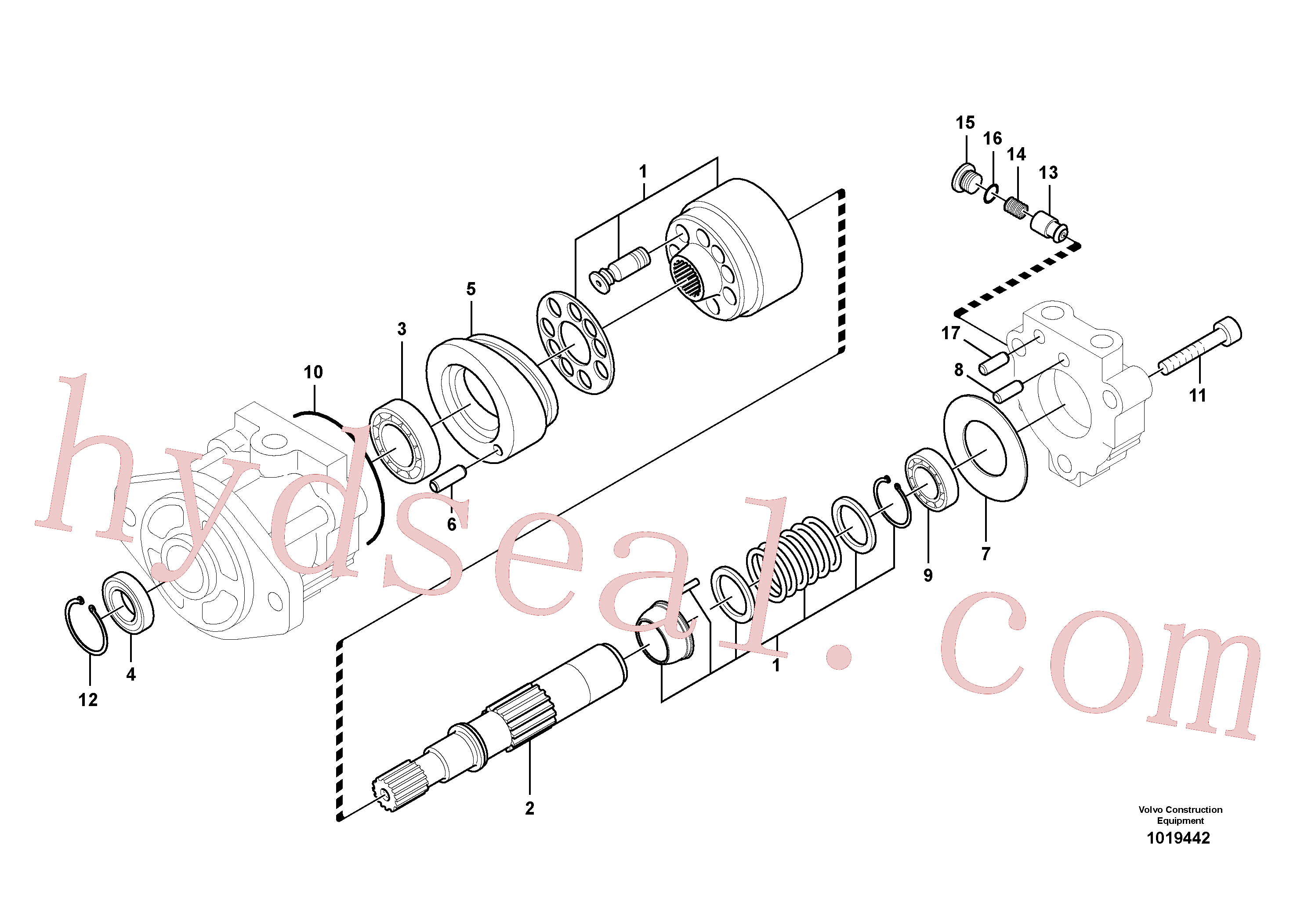 SA983505 for Volvo Hydraulic system, oil cooling fan motor(1019442 assembly)