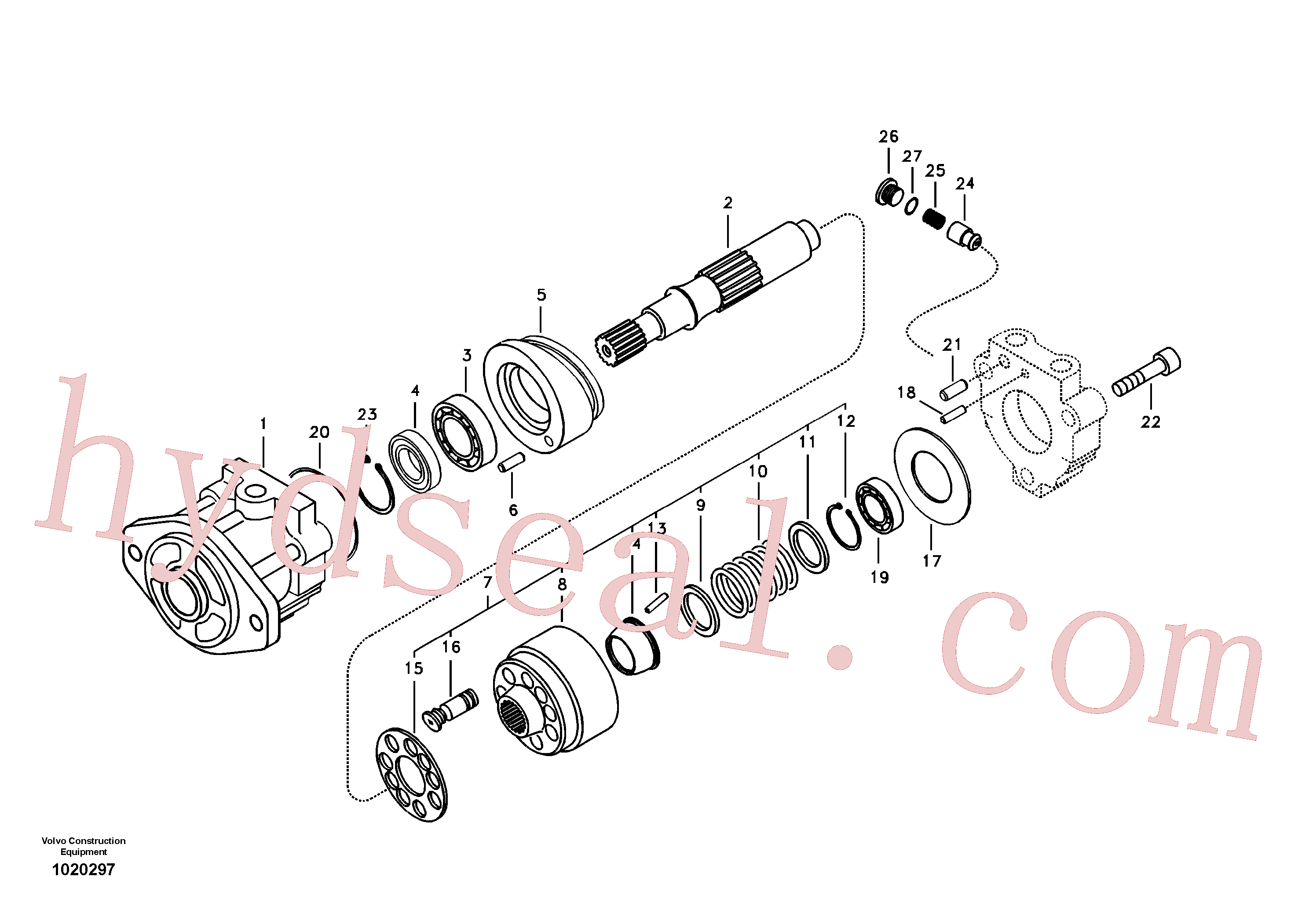 VOE14536010 for Volvo Hydraulic system, oil cooling fan motor(1020297 assembly)