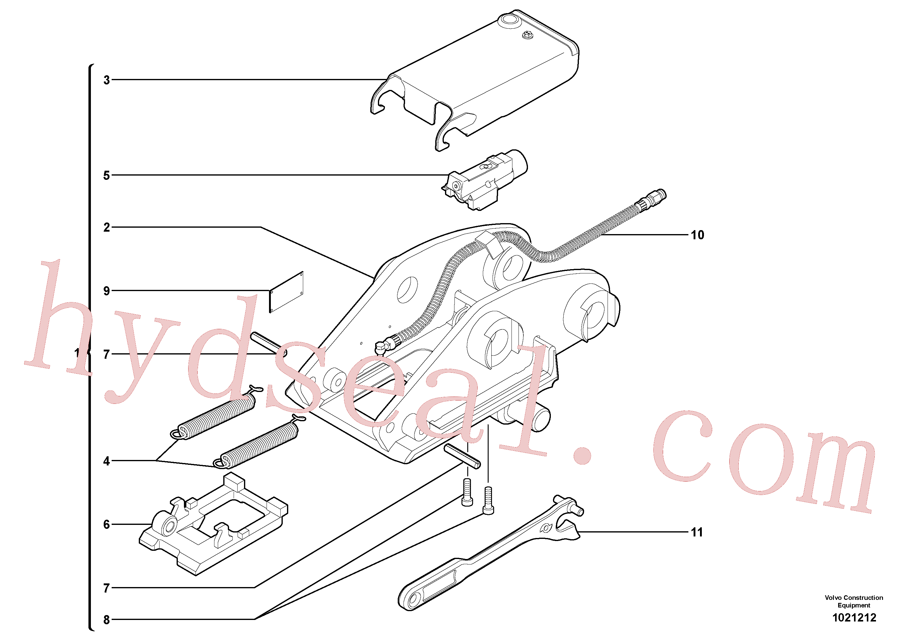 VOE11715487 for Volvo Tool holder / hydraulic control(1021212 assembly)