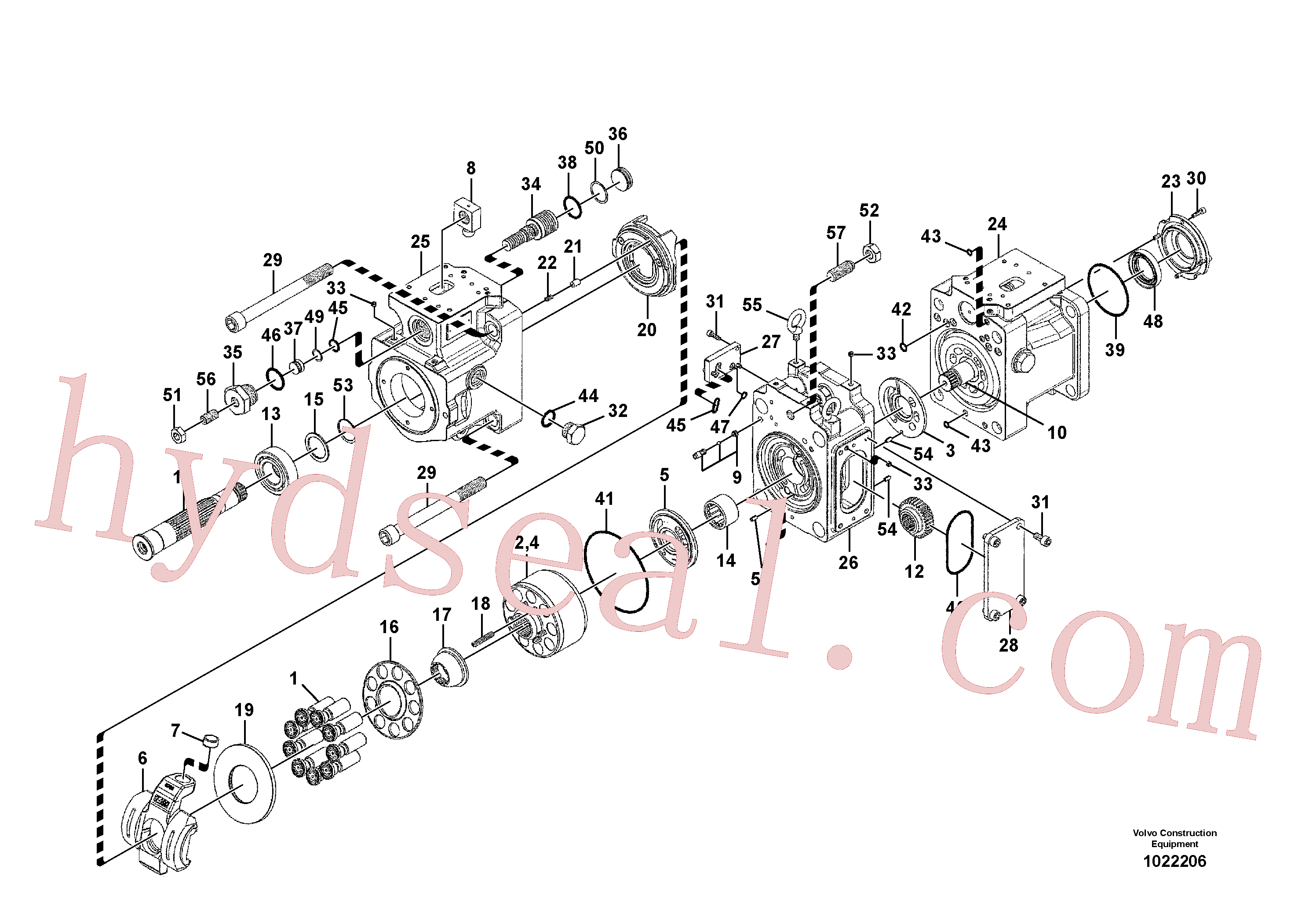 VOE14534053 for Volvo Hydraulic pump(1022206 assembly)