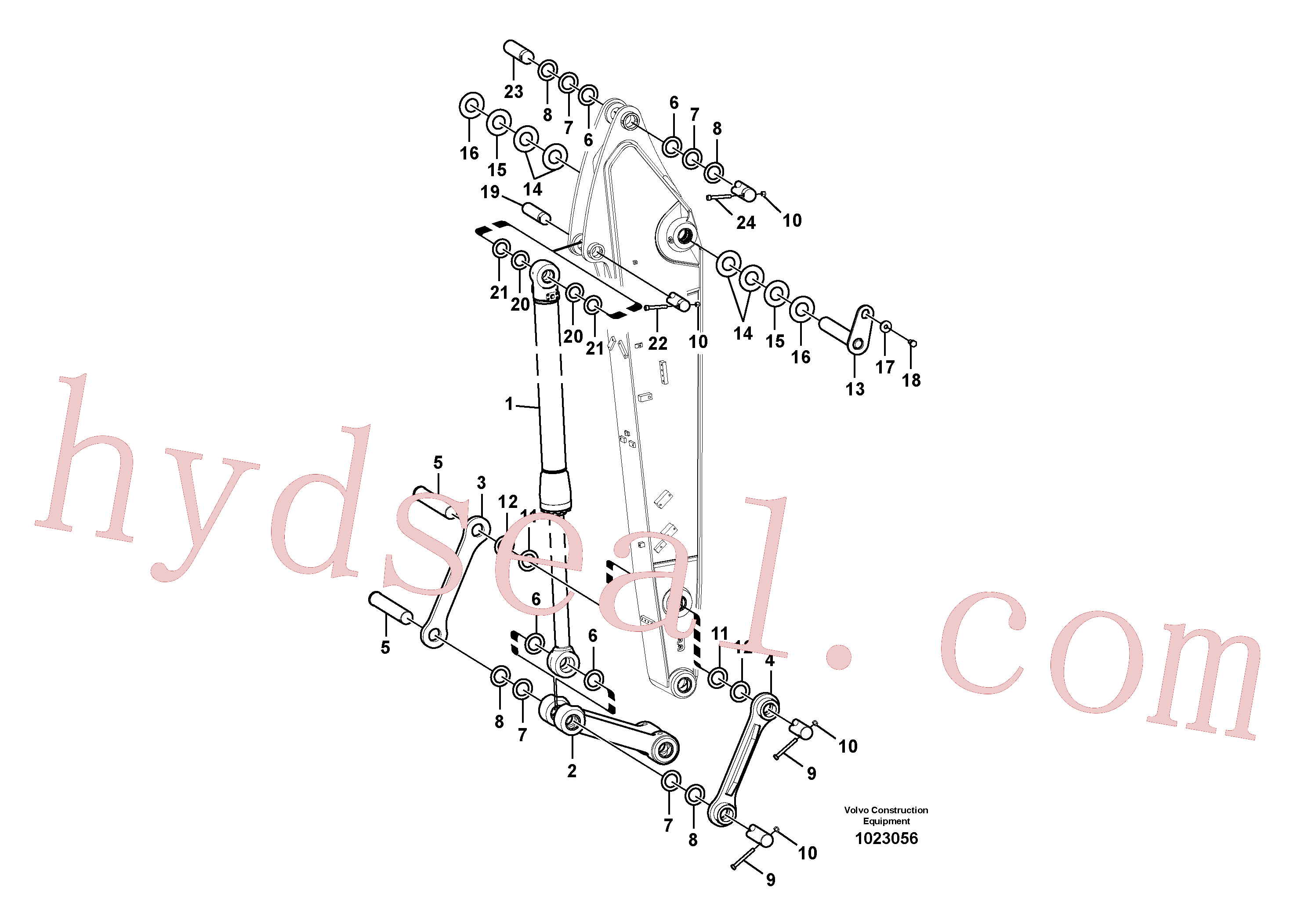 VOE14515608 for Volvo Links to dipper arm(1023056 assembly)