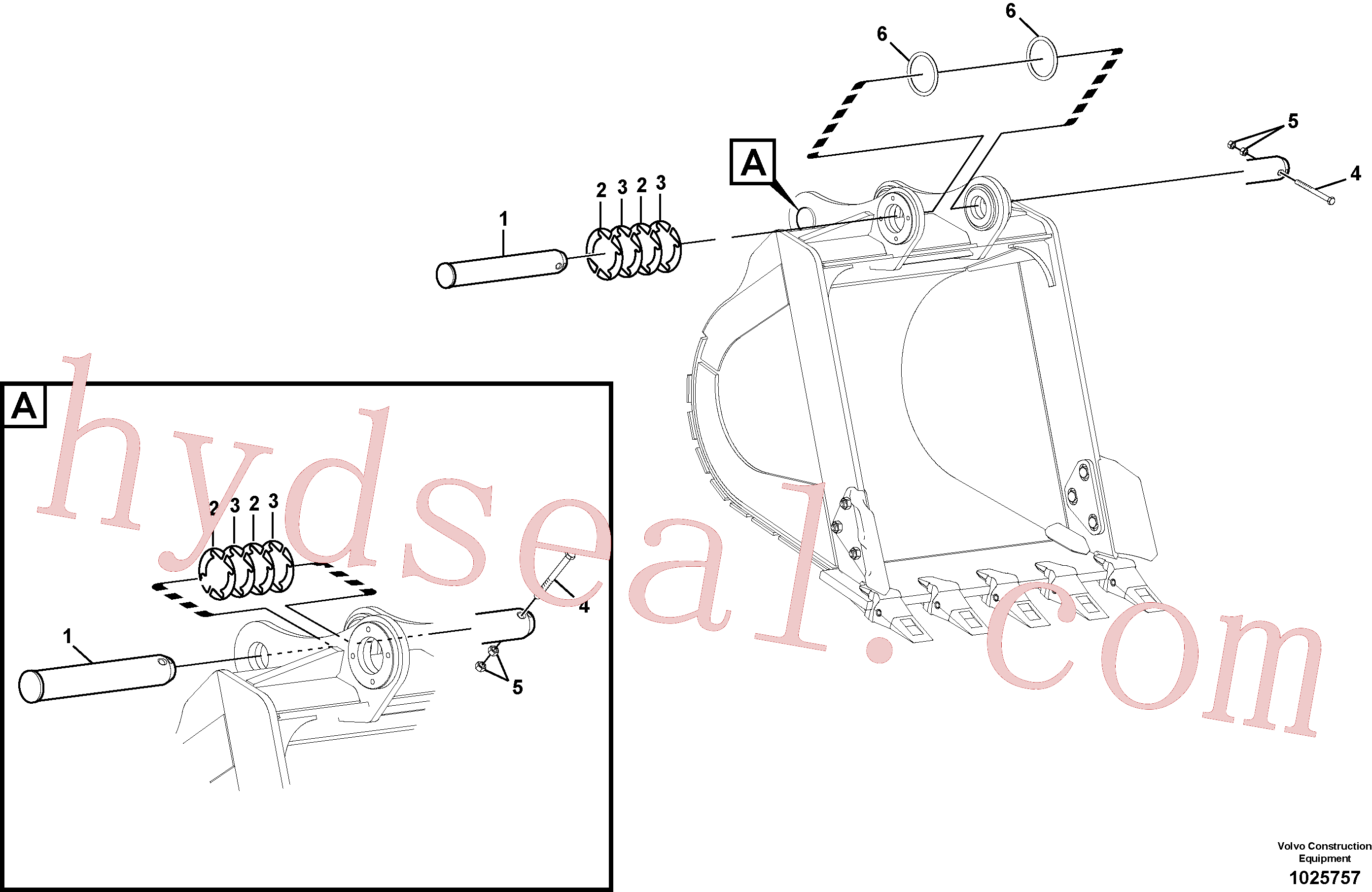 VOE997454 for Volvo Links to bucket, Linkage for bucket(1025757 assembly)