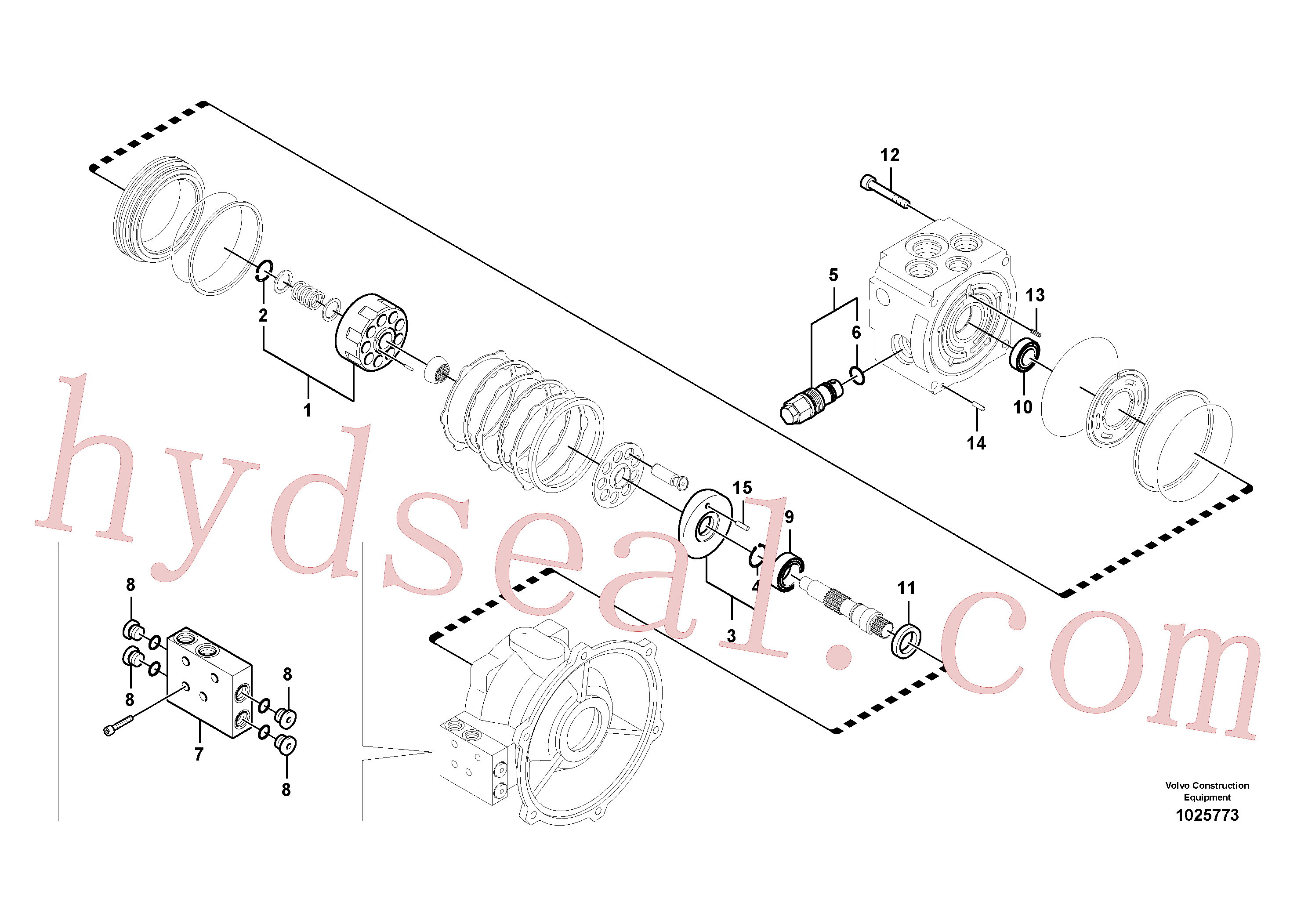 SA8230-26680 for Volvo Swing motor(1025773 assembly)