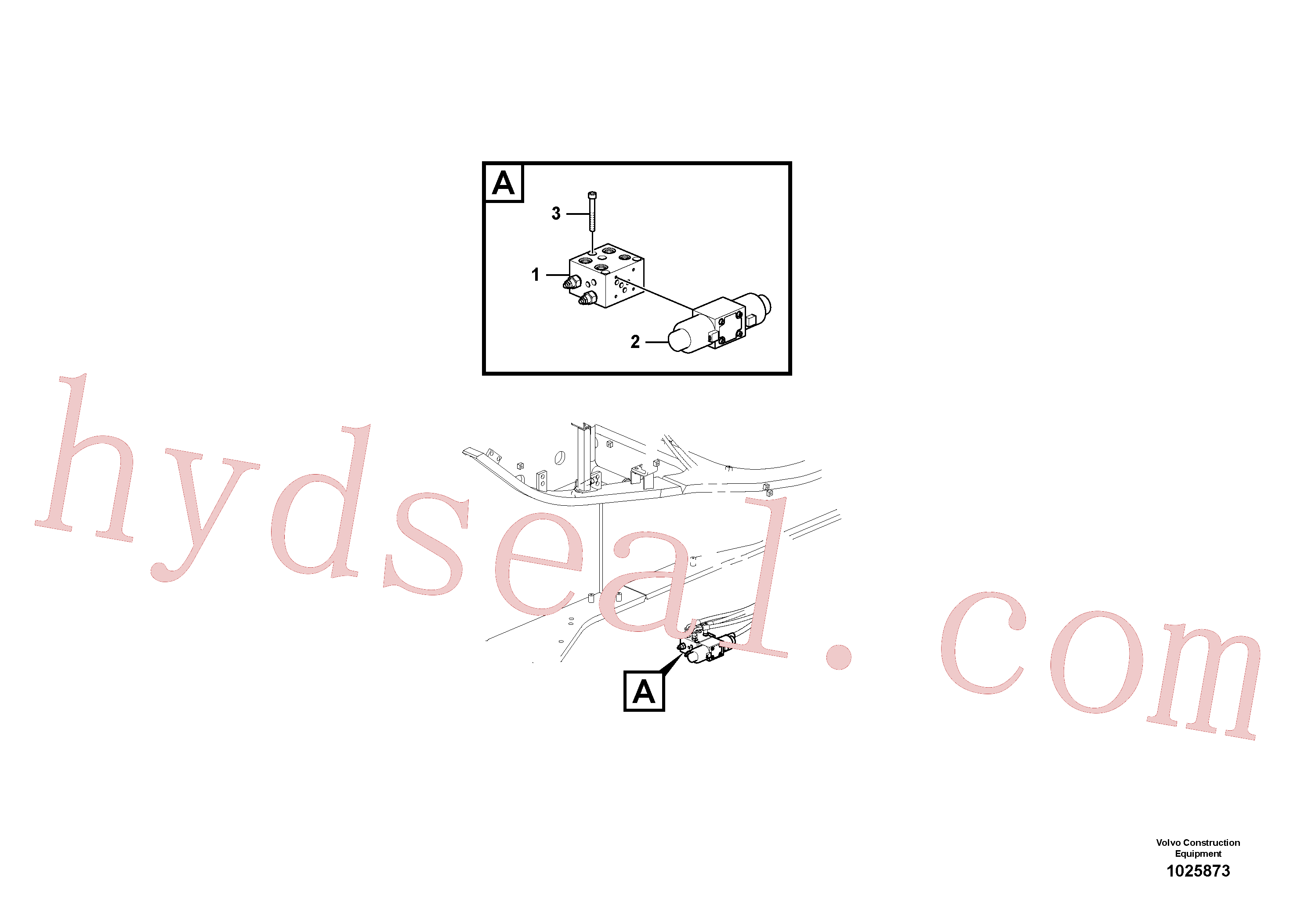 VOE14555280 for Volvo Valve, rotator(1025873 assembly)