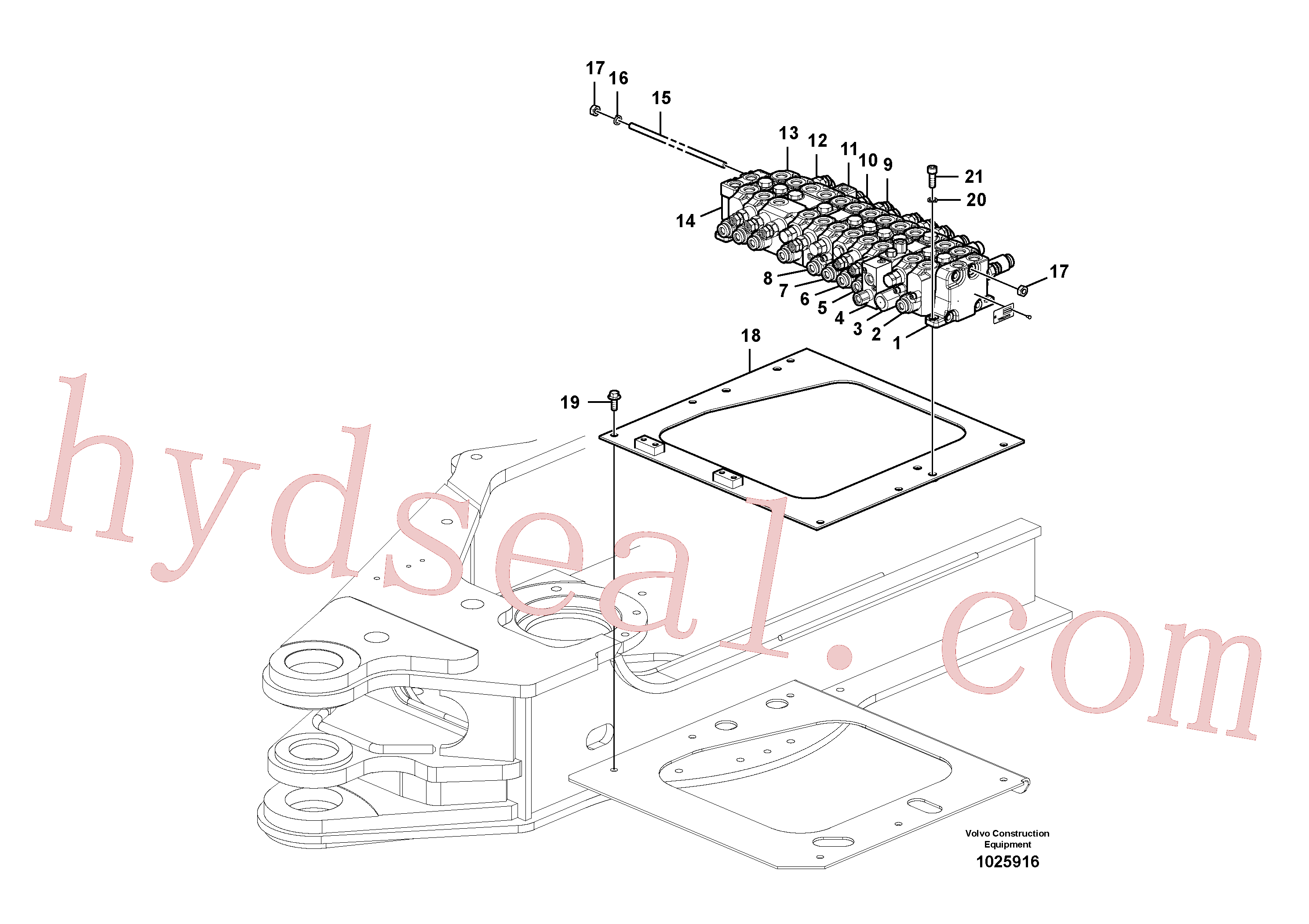 VOE14593746 for Volvo Control valve with fitting parts.(1025916 assembly)