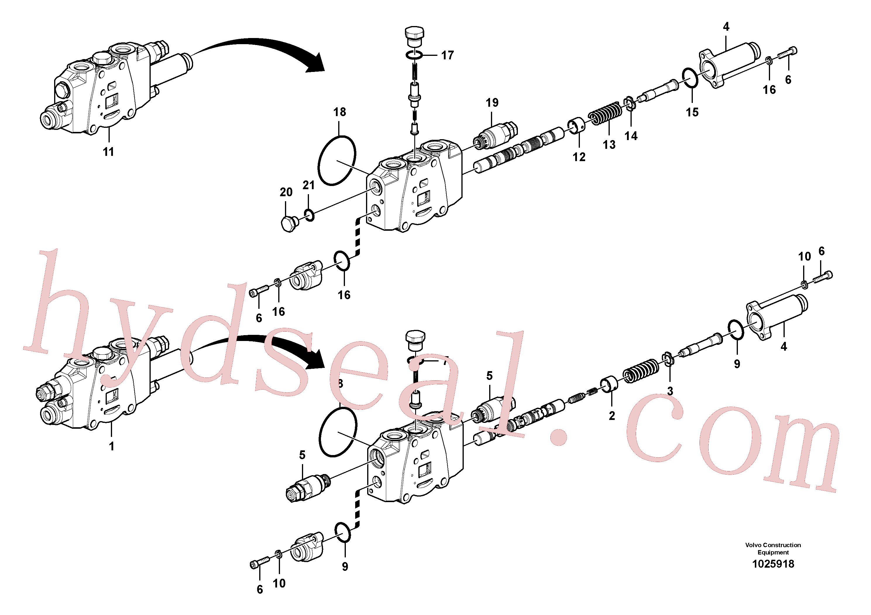 VOE14593746 for Volvo Main control valve(1025918 assembly)