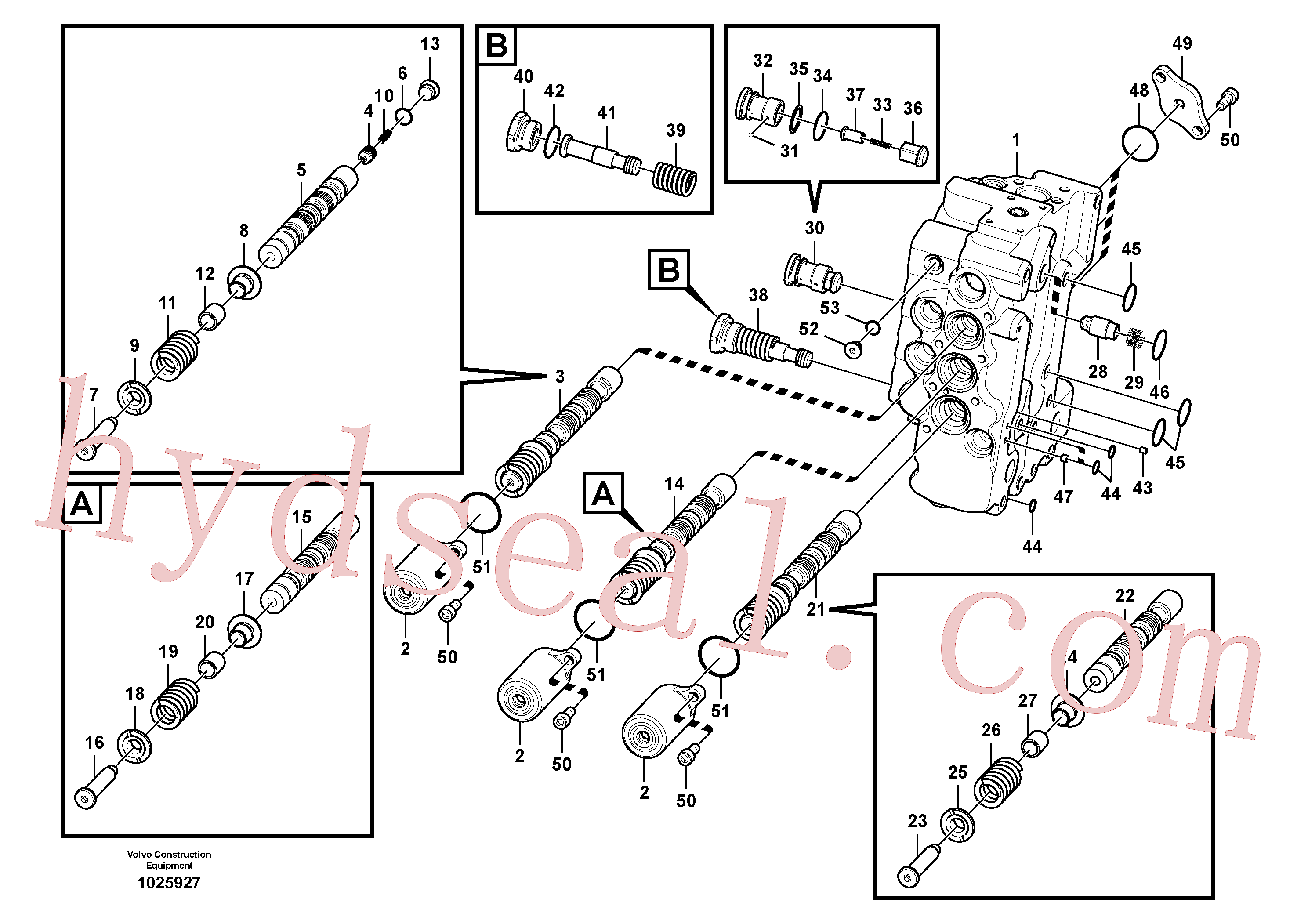 SA7270-60521 for Volvo Main control valve(1025927 assembly)