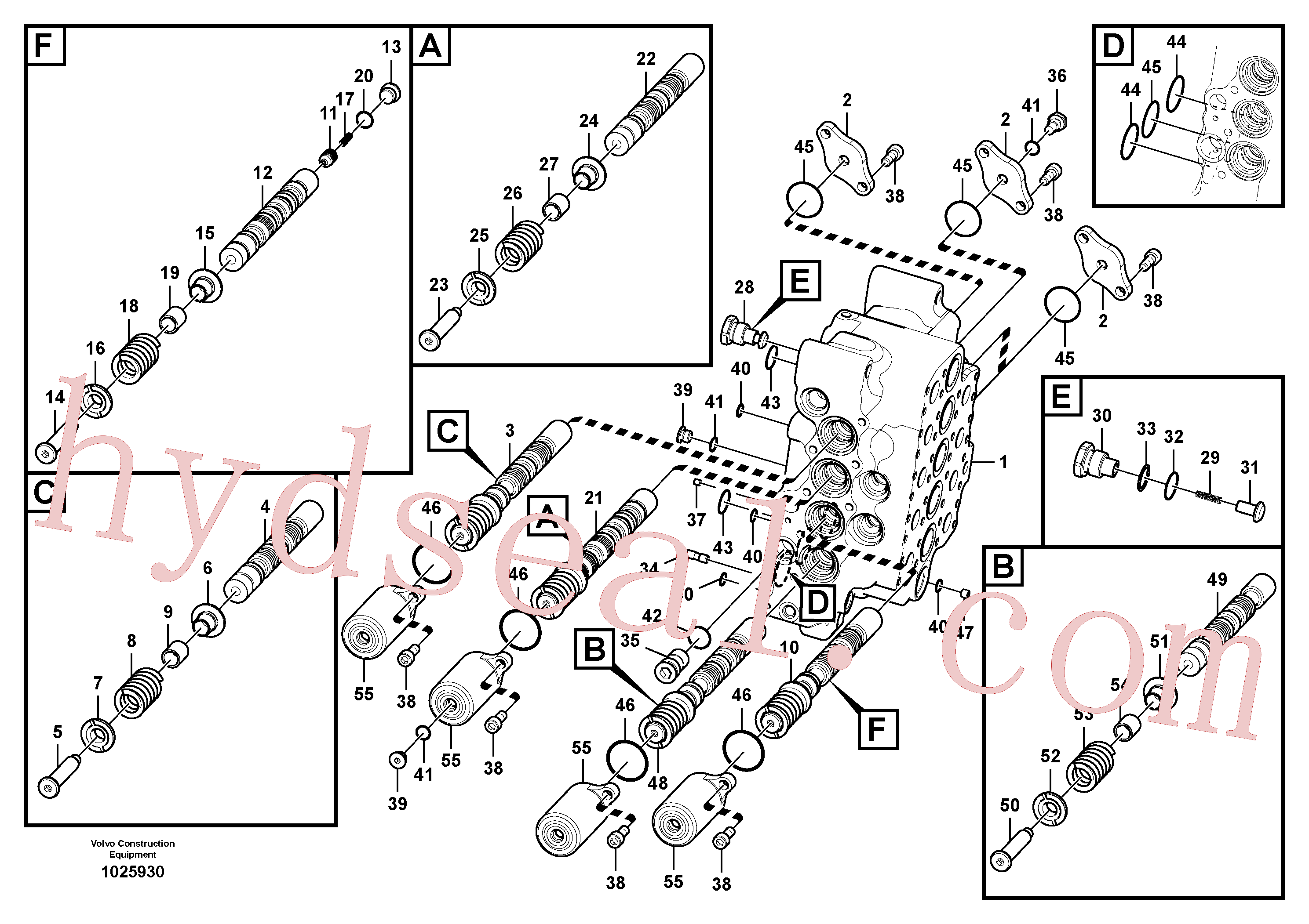 SA7270-60521 for Volvo Main control valve(1025930 assembly)