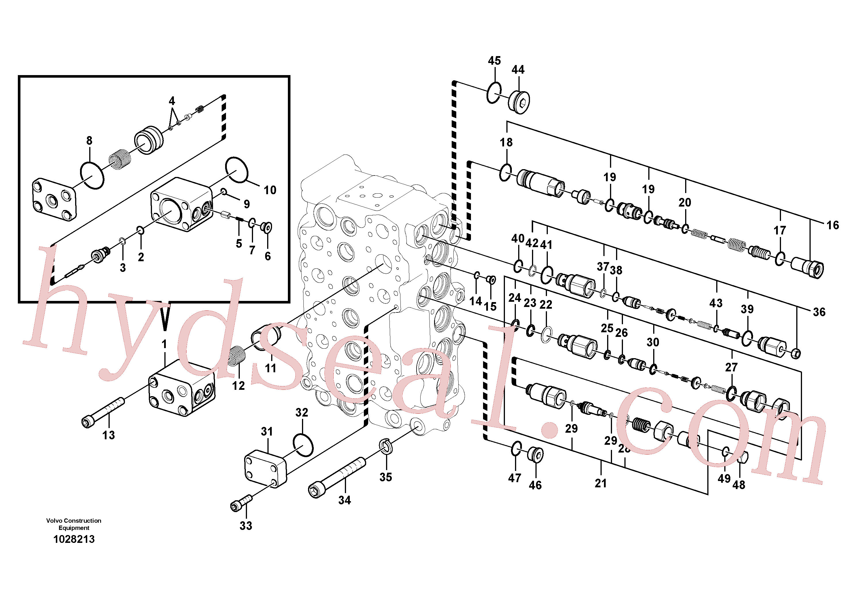 VOE14577601 for Volvo Main control valve(1028213 assembly)