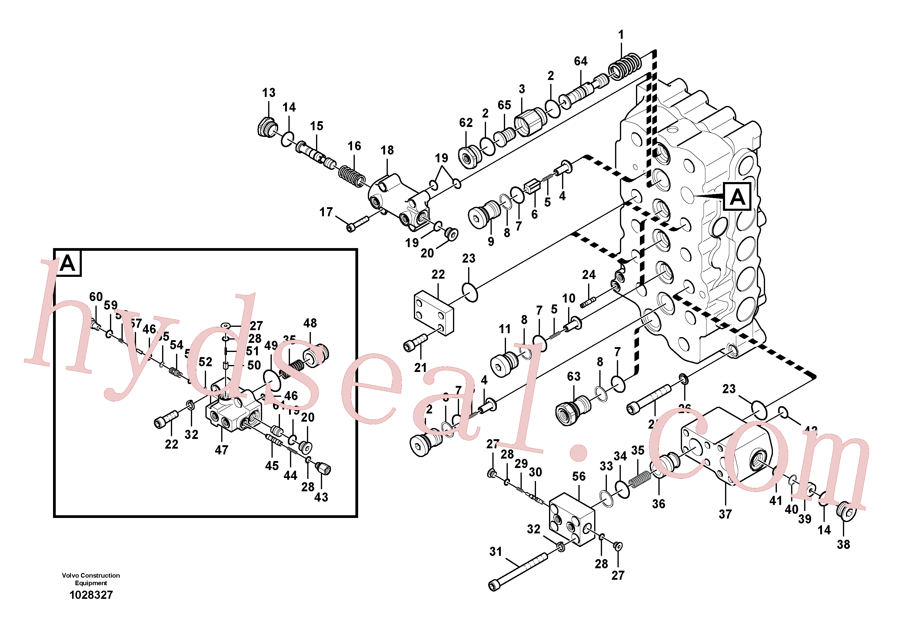 SA7273-10530 for Volvo Main control valve(1028327 assembly)