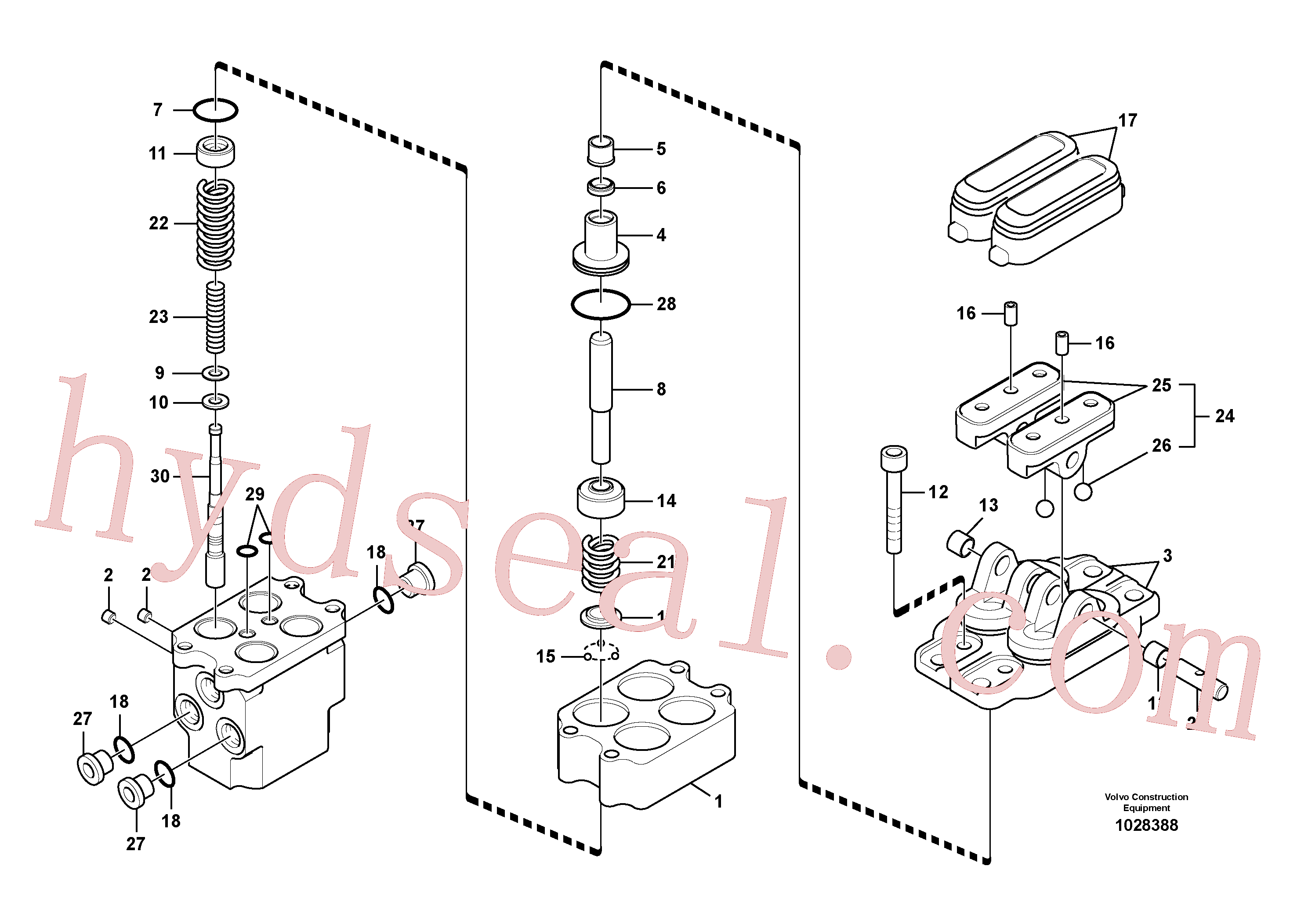 VOE14524337 for Volvo Remote control valve pedal, travel motor(1028388 assembly)