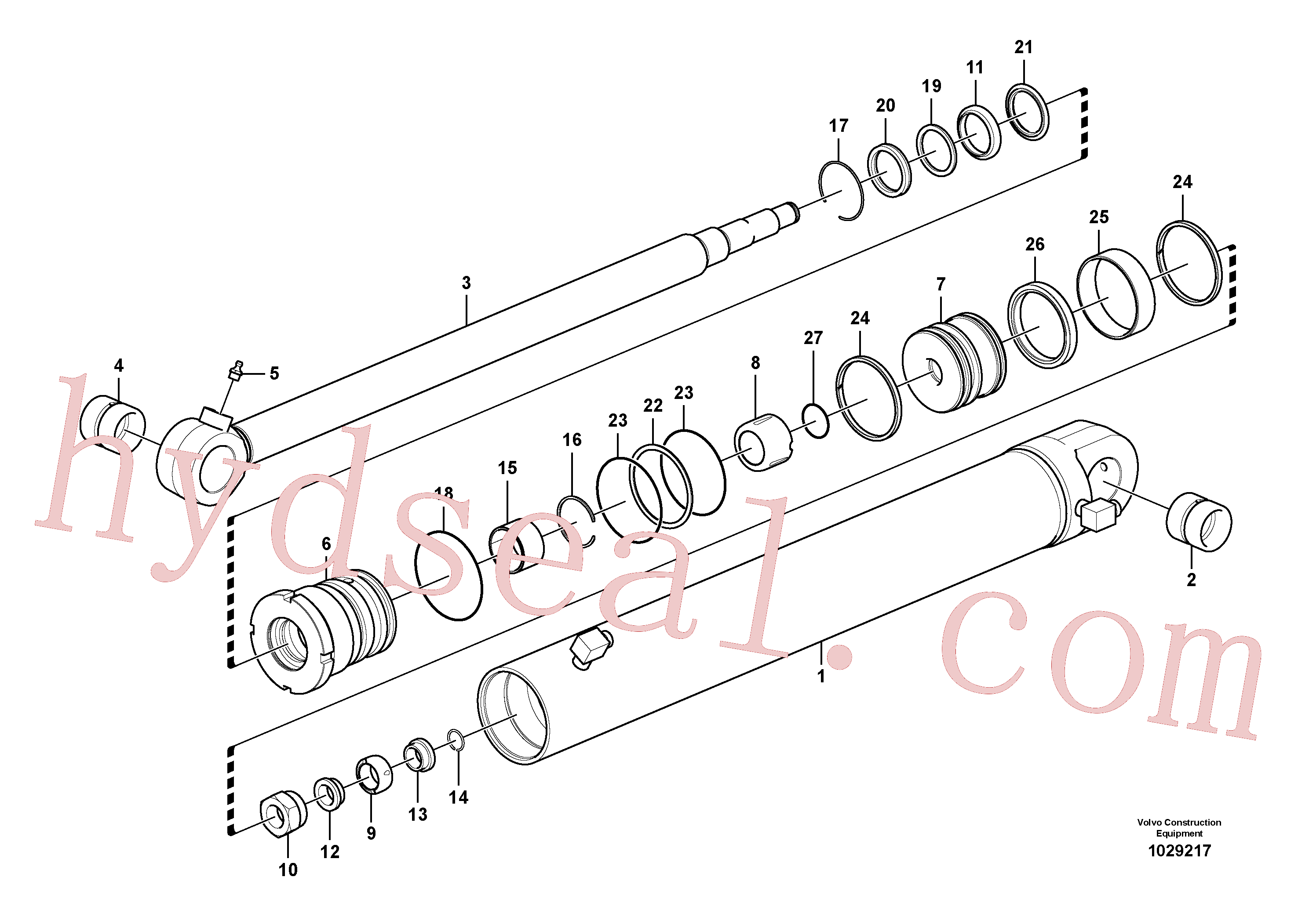 SA1146-07850 for Volvo Boom swing cylinder(1029217 assembly)