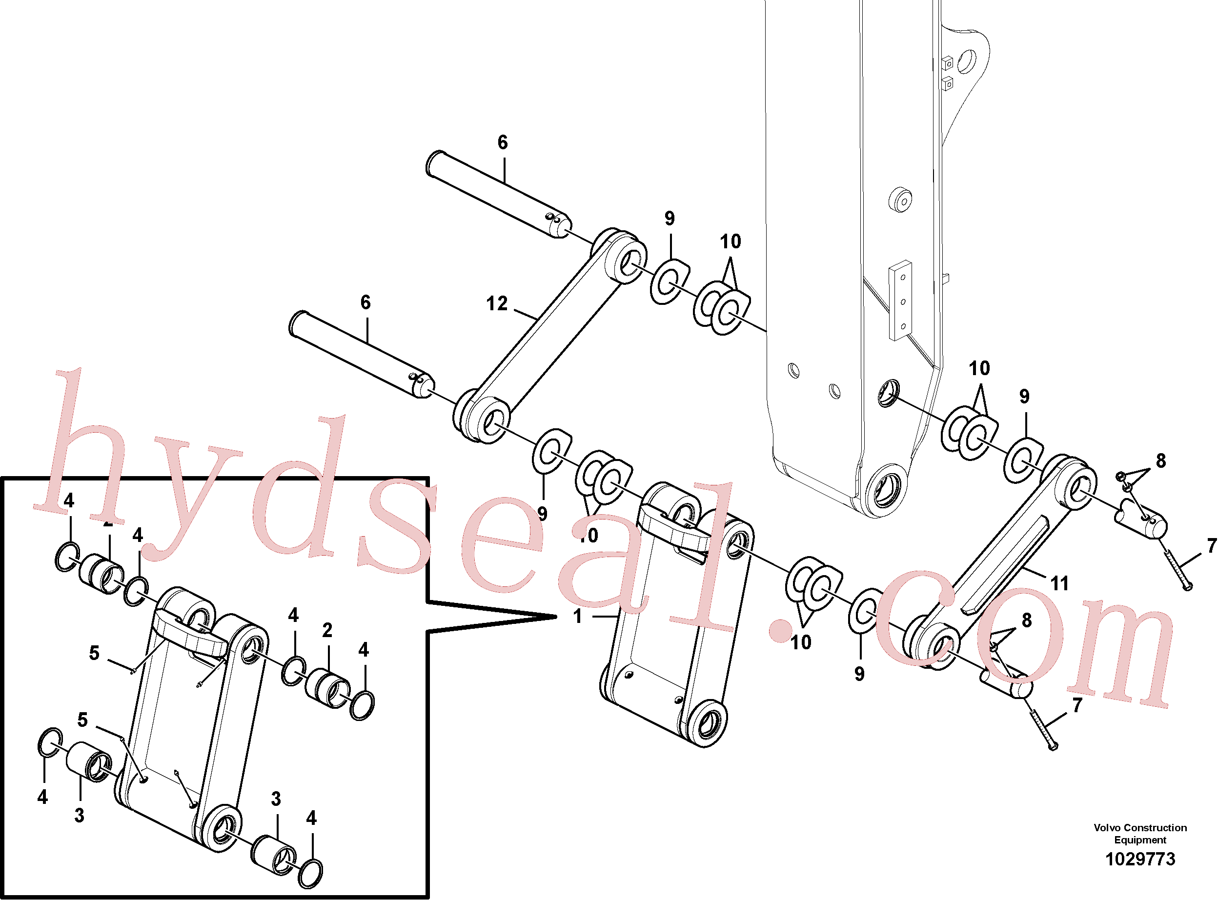 VOE14880735 for Volvo Links to connecting rod(1029773 assembly)