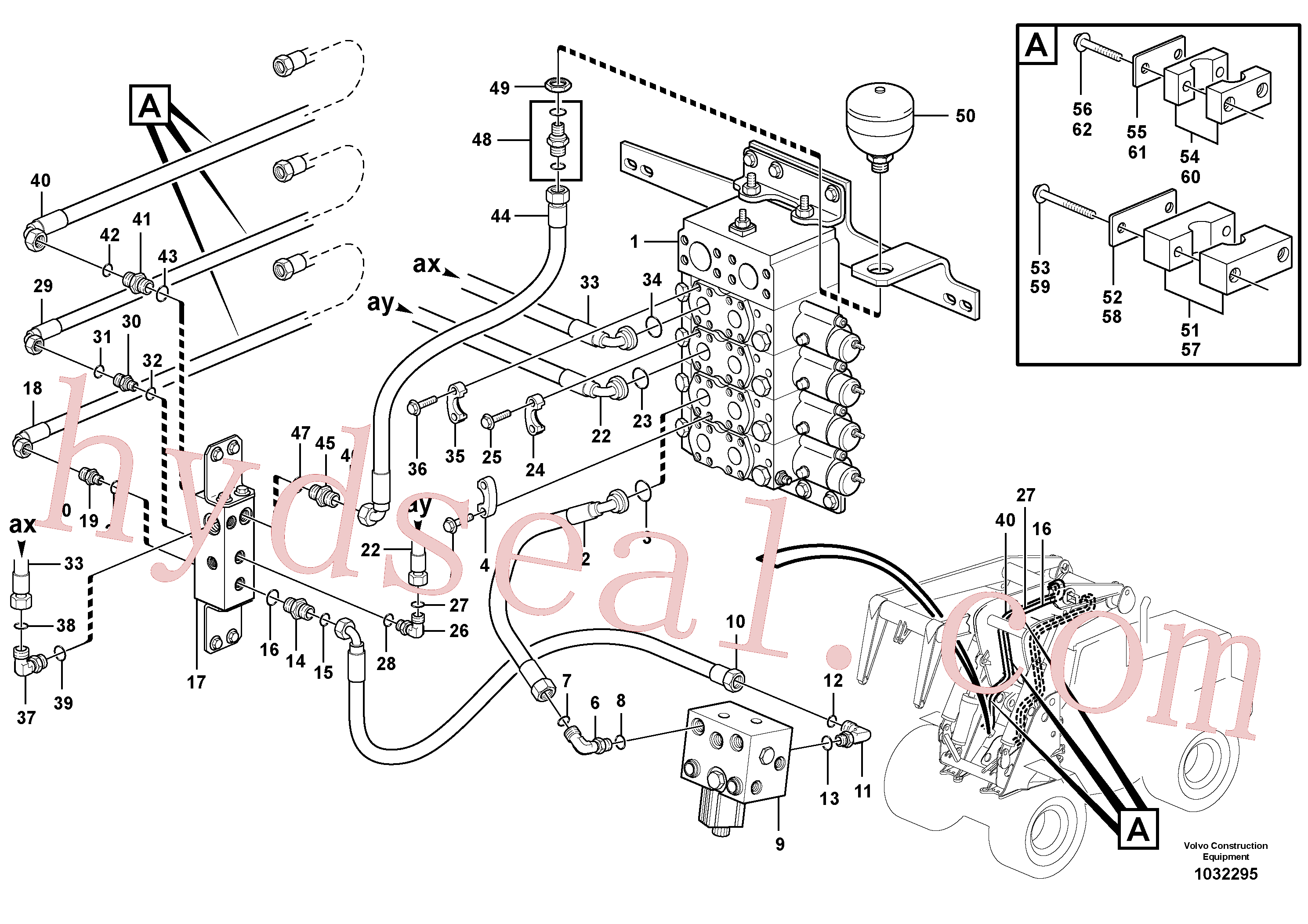 VOE11806446 for Volvo Working hydraulics, tilt arm(1032295 assembly)
