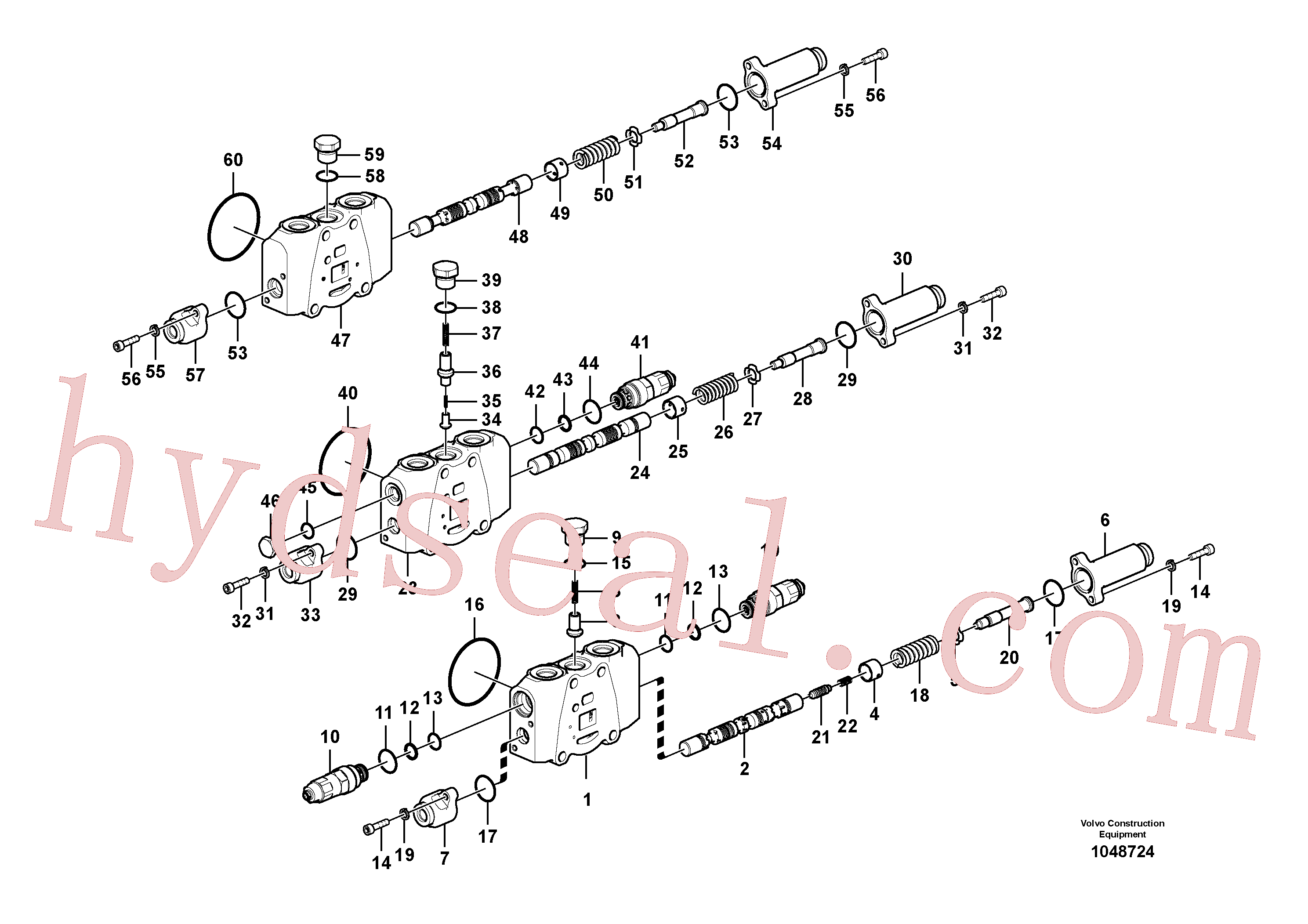 VOE14593746 for Volvo Main control valve(1048724 assembly)