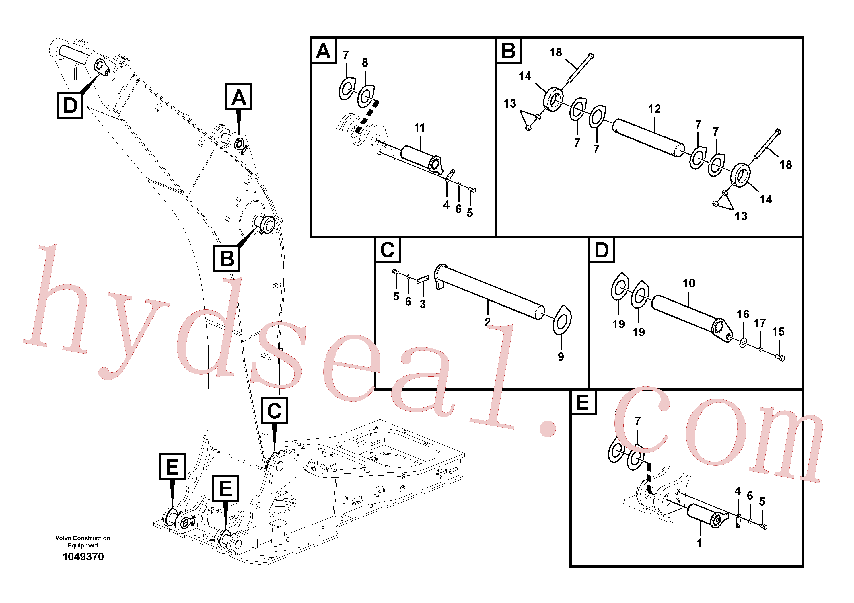 VOE14510442 for Volvo Links to boom(1049370 assembly)