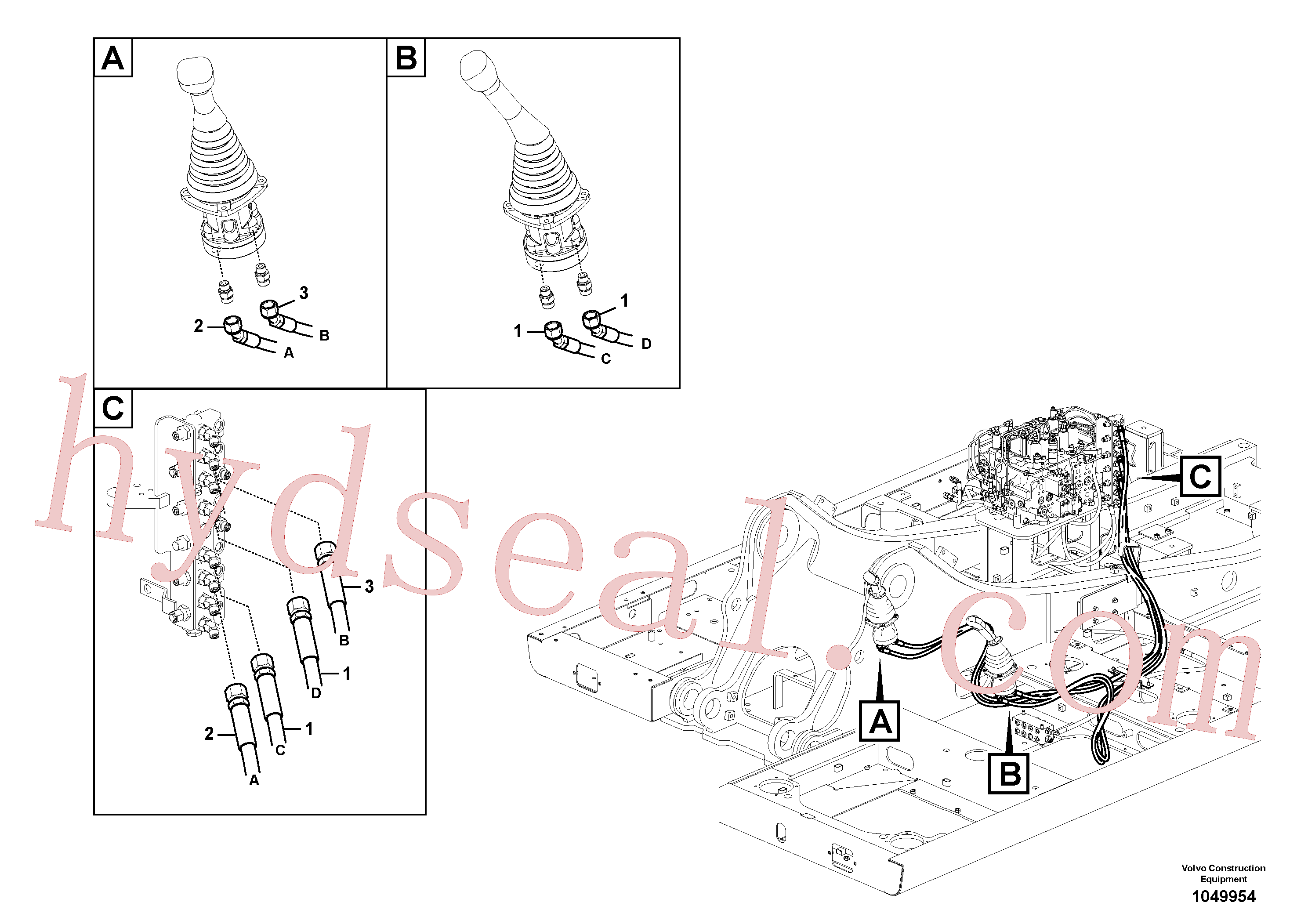 VOE938280 for Volvo Servo system, changing lever function(1049954 assembly)