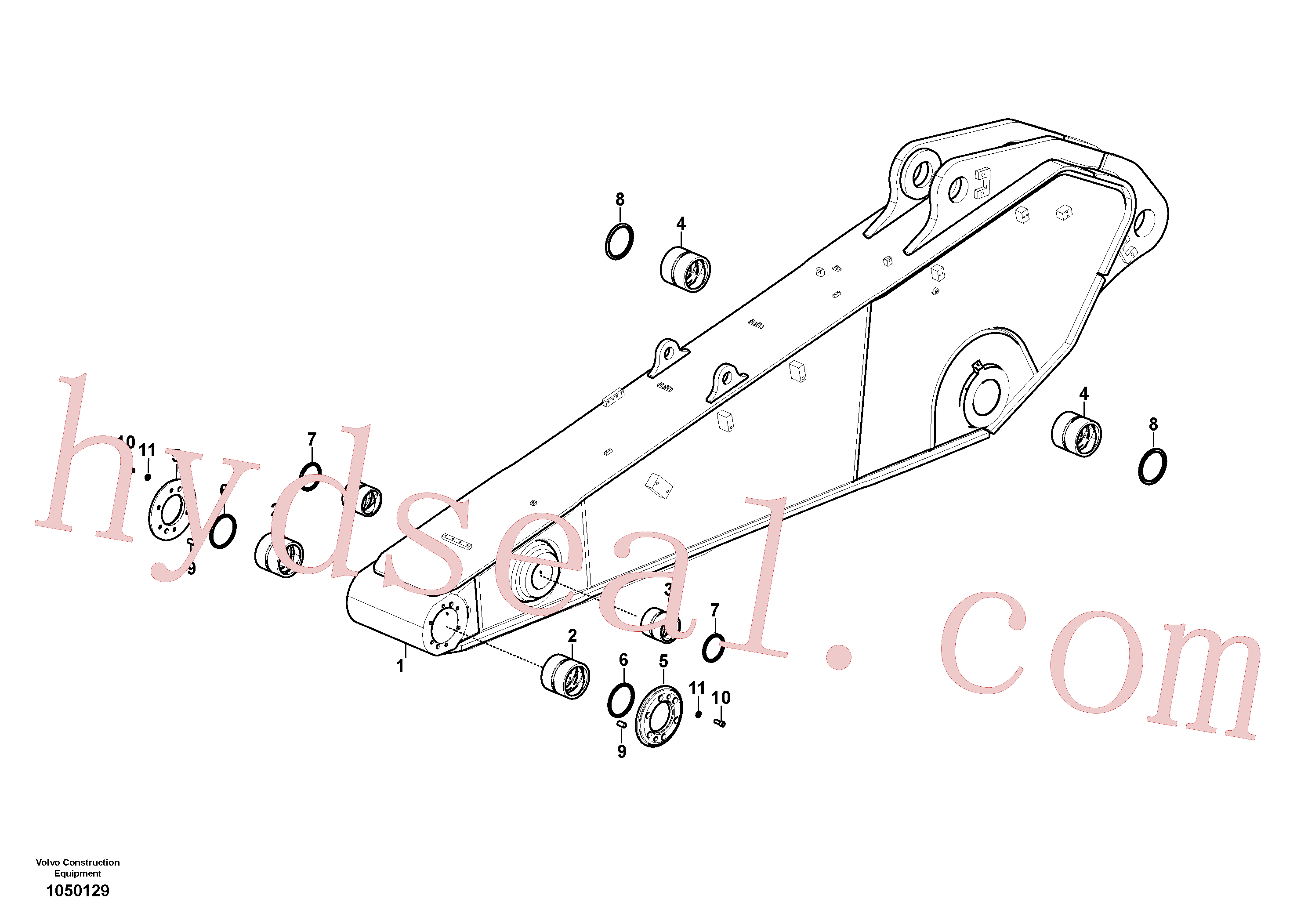VOE14679921 for Volvo Dipper arm(1050129 assembly)