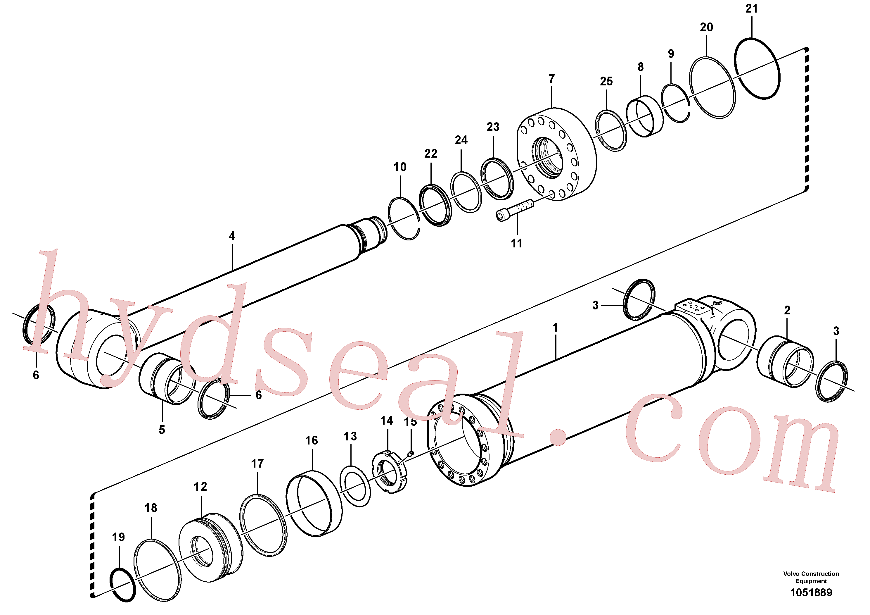 SA9568-01900 for Volvo Boom cylinder, adjustable 2nd(1051889 assembly)