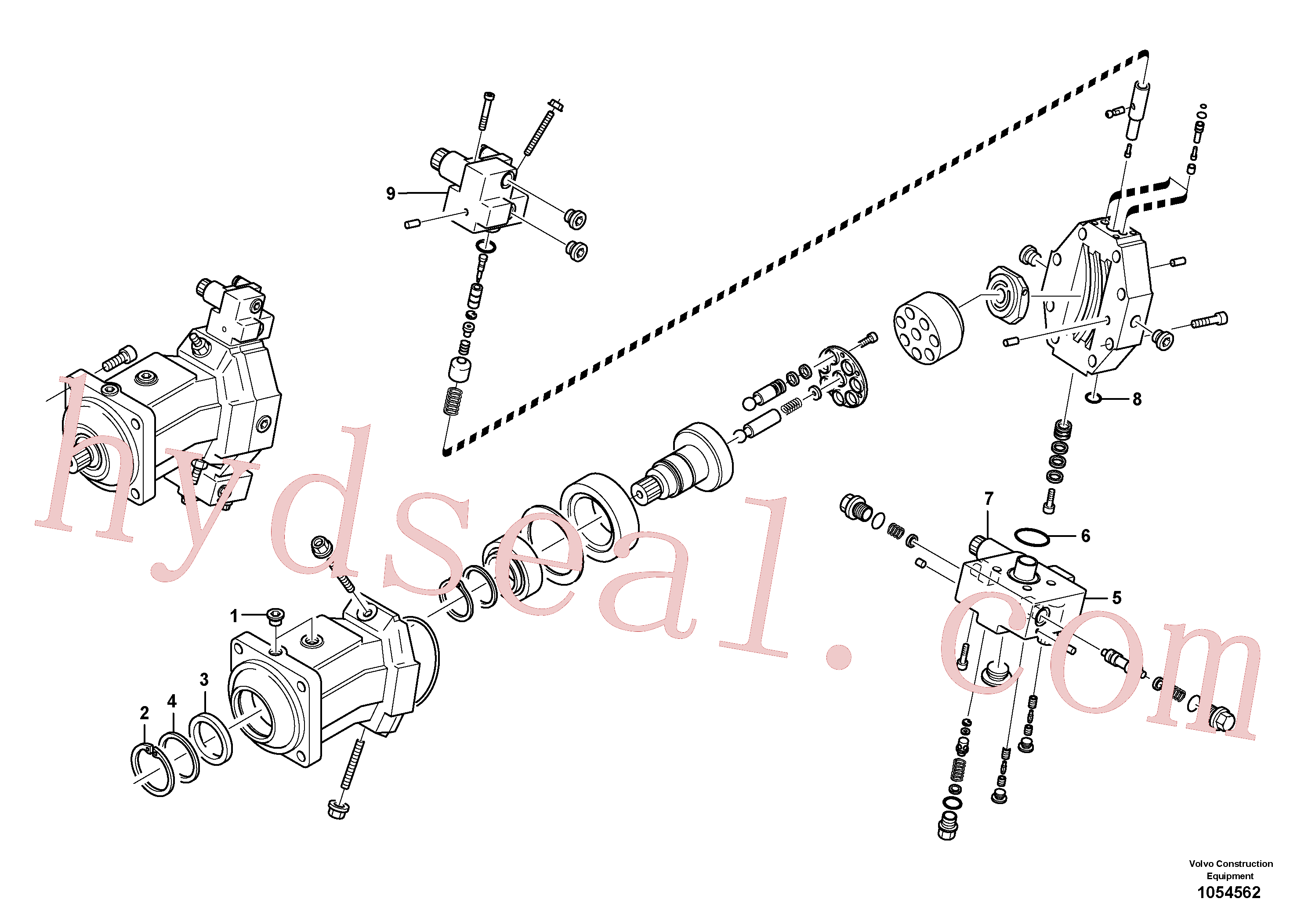VOE14503916 for Volvo Variable displacement motor(1054562 assembly)
