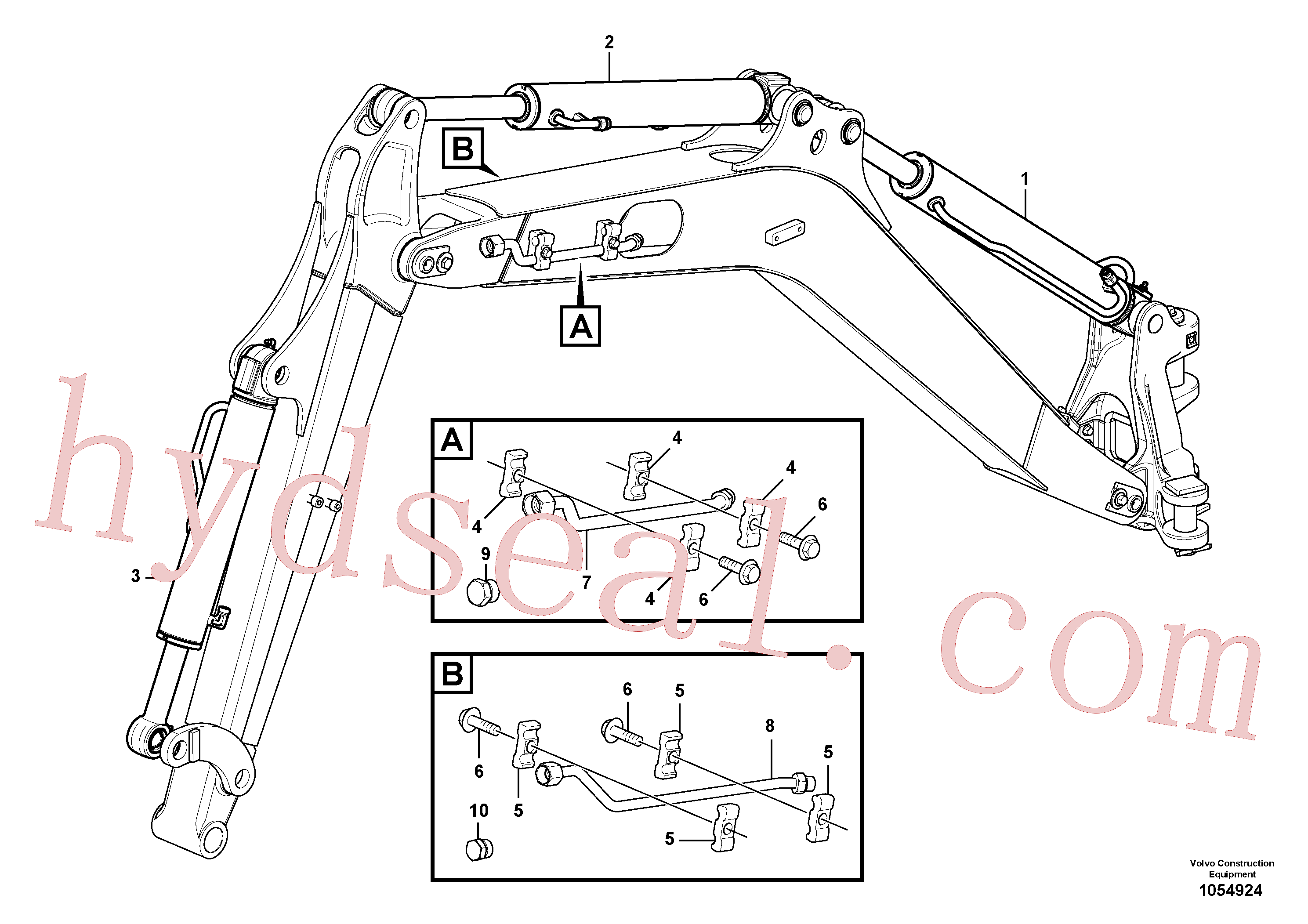 VOE15607905 for Volvo Hydraulic circuit ( boom )(1054924 assembly)