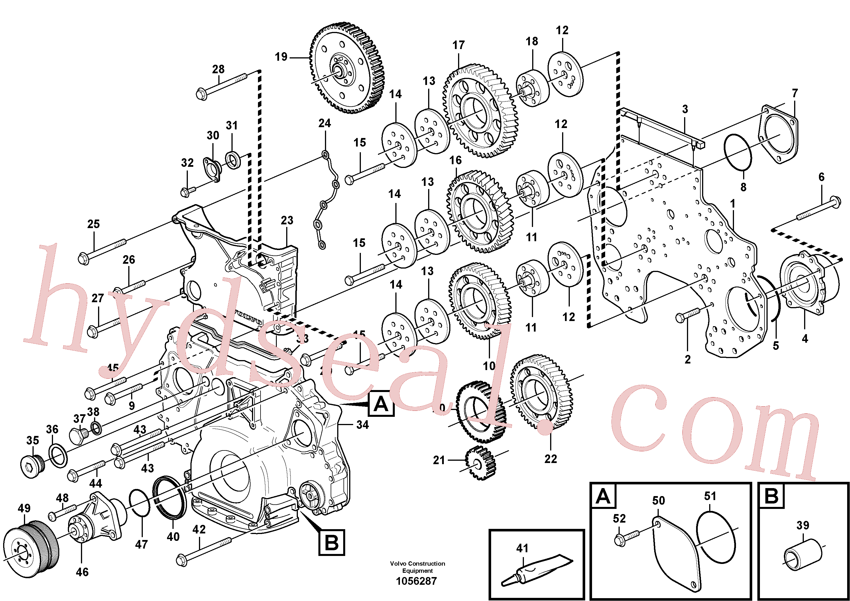VOE967344 for Volvo Timing gear casing and gears(1056287 assembly)