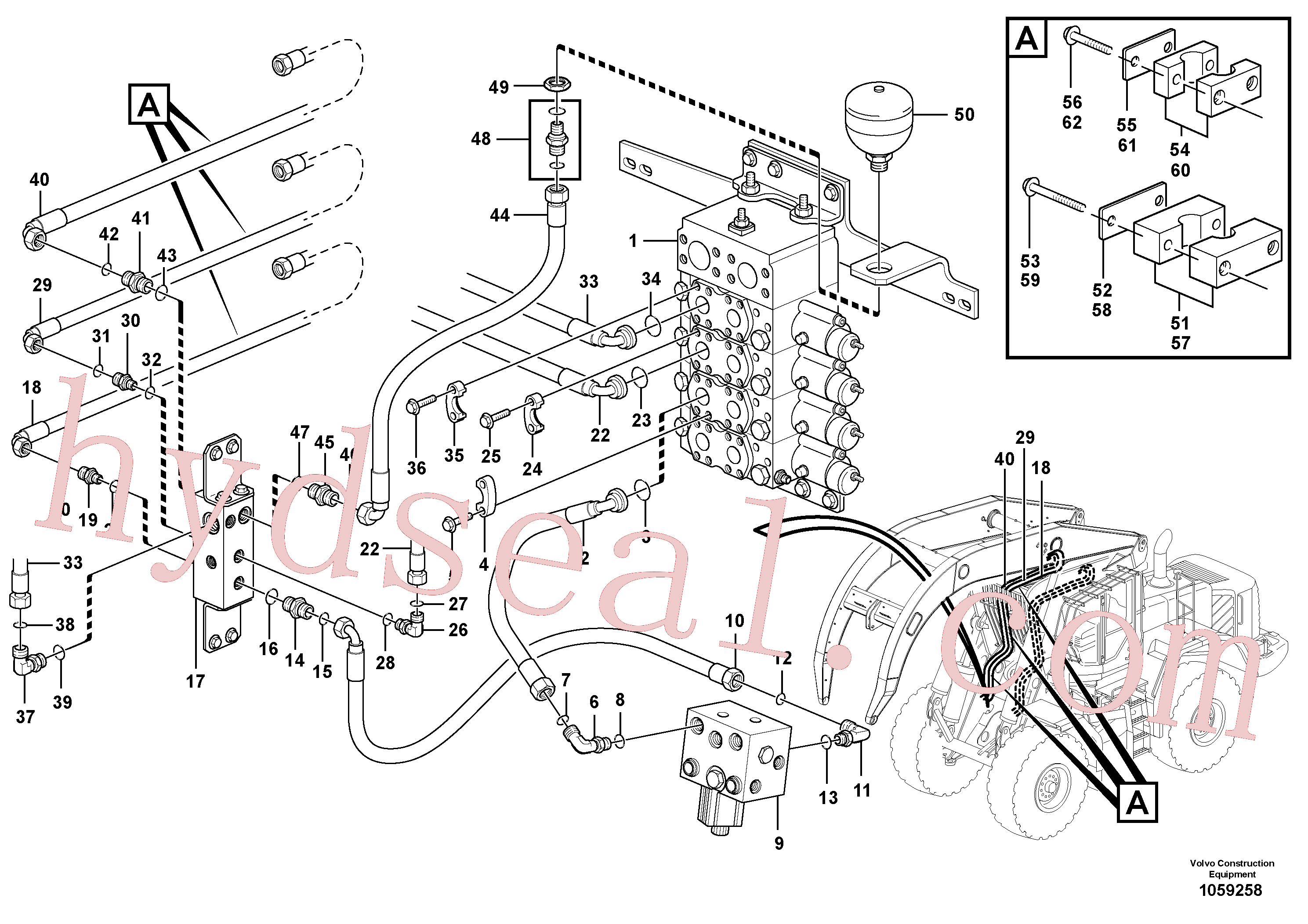 VOE11806446 for Volvo Working hydraulics, tilt arm(1059258 assembly)