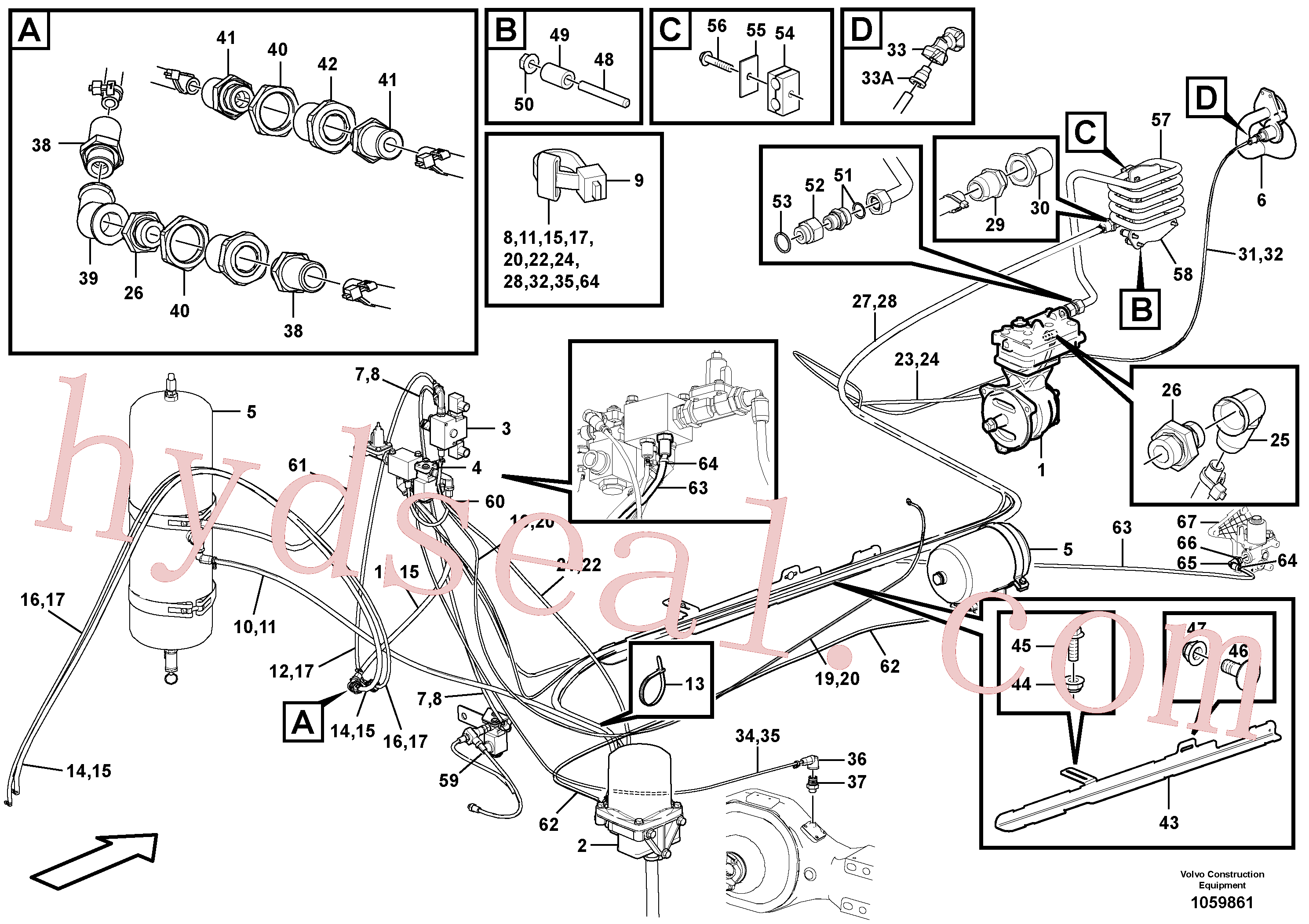 VOE14612570 for Volvo Feed lines(1059861 assembly)
