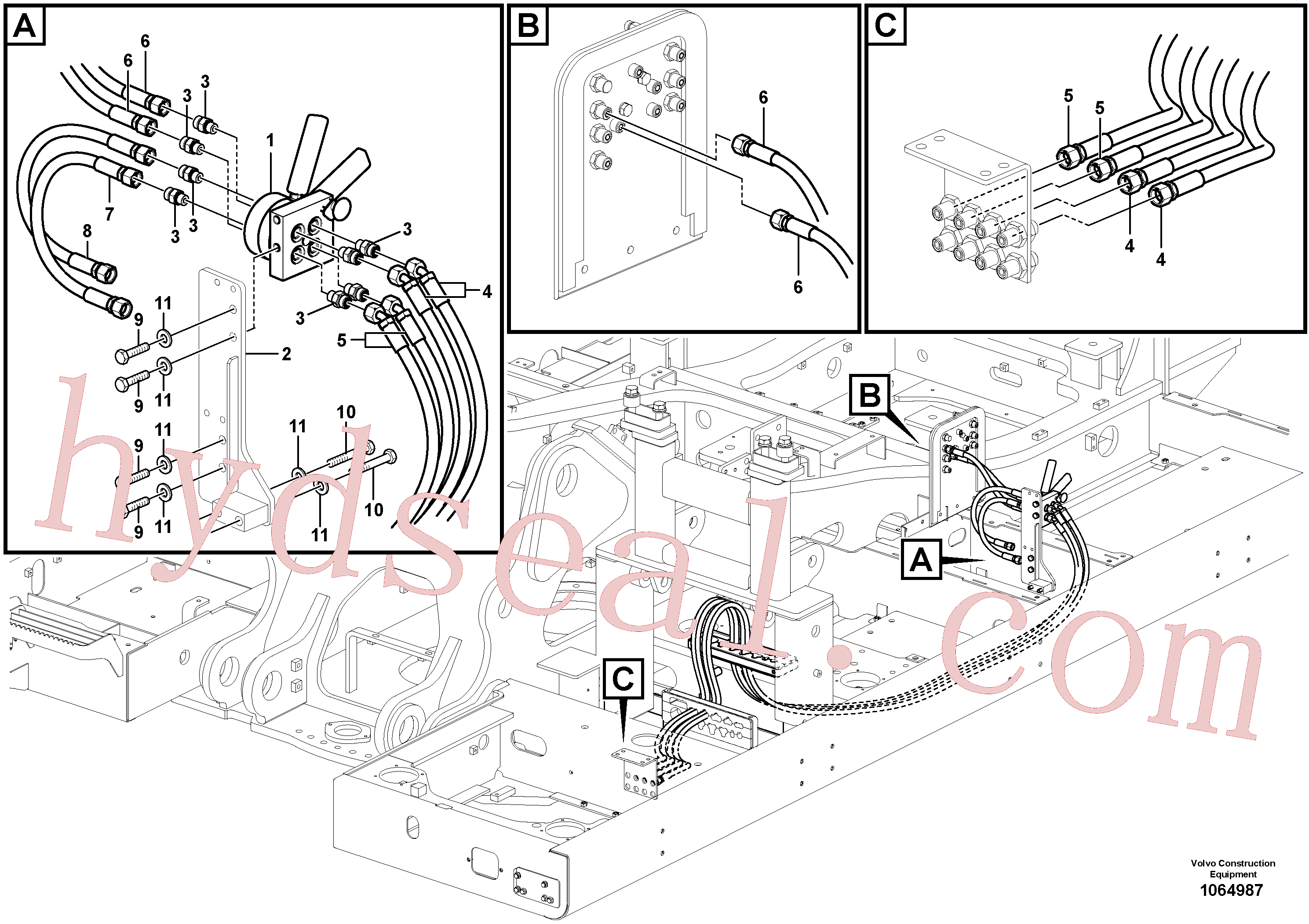 VOE15042408 for Volvo Servo system, changing lever function(1064987 assembly)