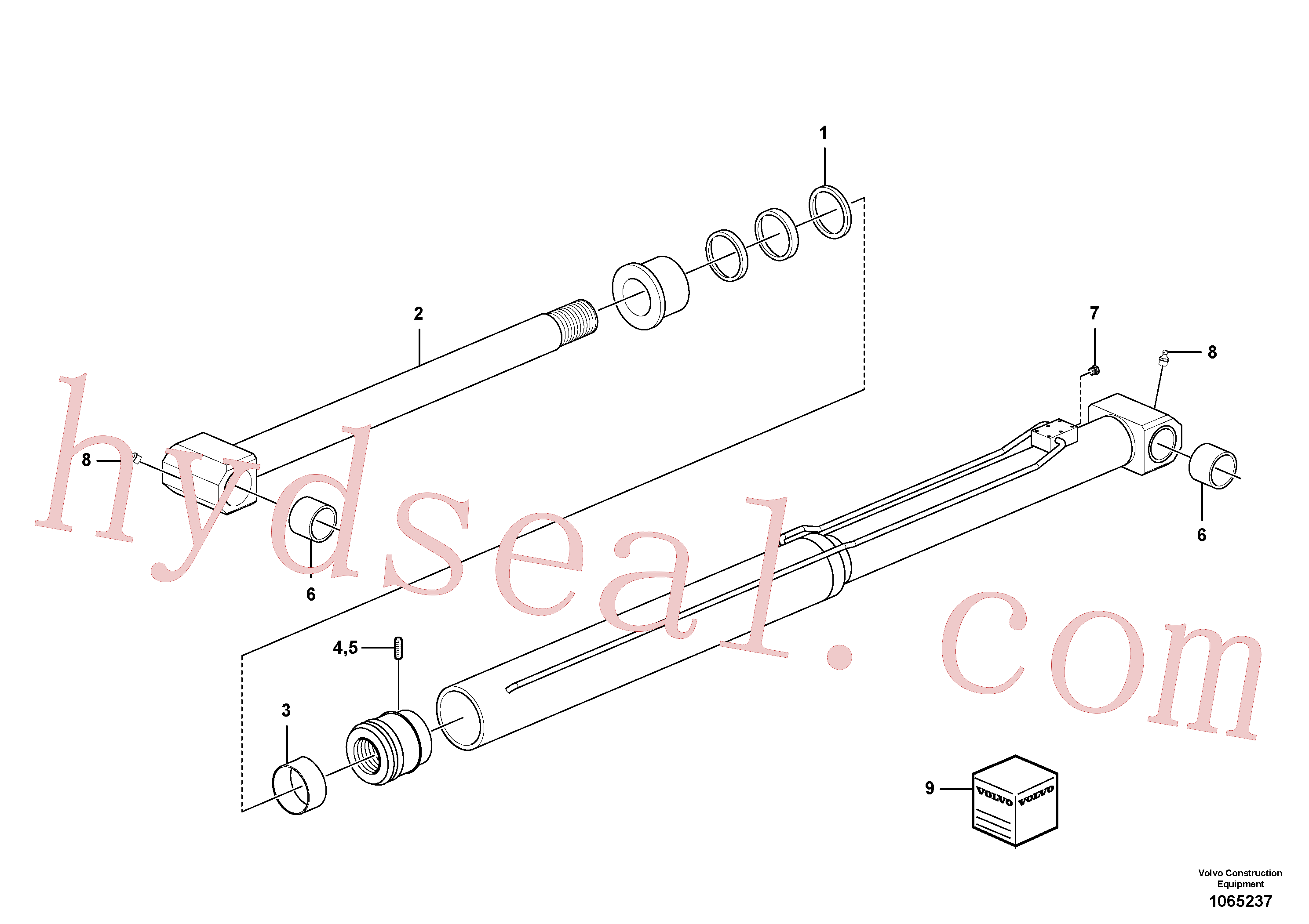 VOE14597305 for Volvo Cylinder, undercarriage frame retractable(1065237 assembly)