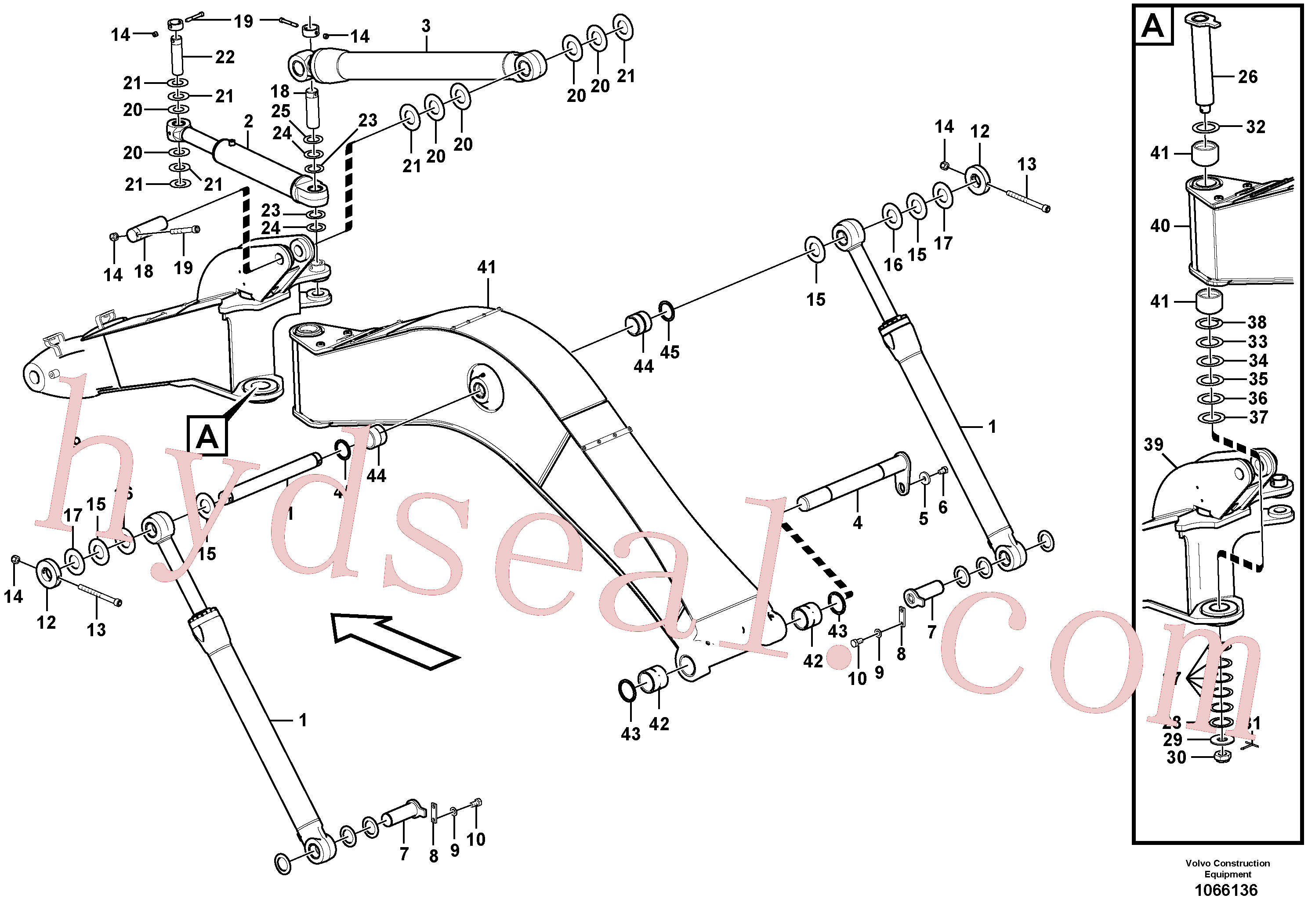 VOE14373543 for Volvo Links to boom(1066136 assembly)