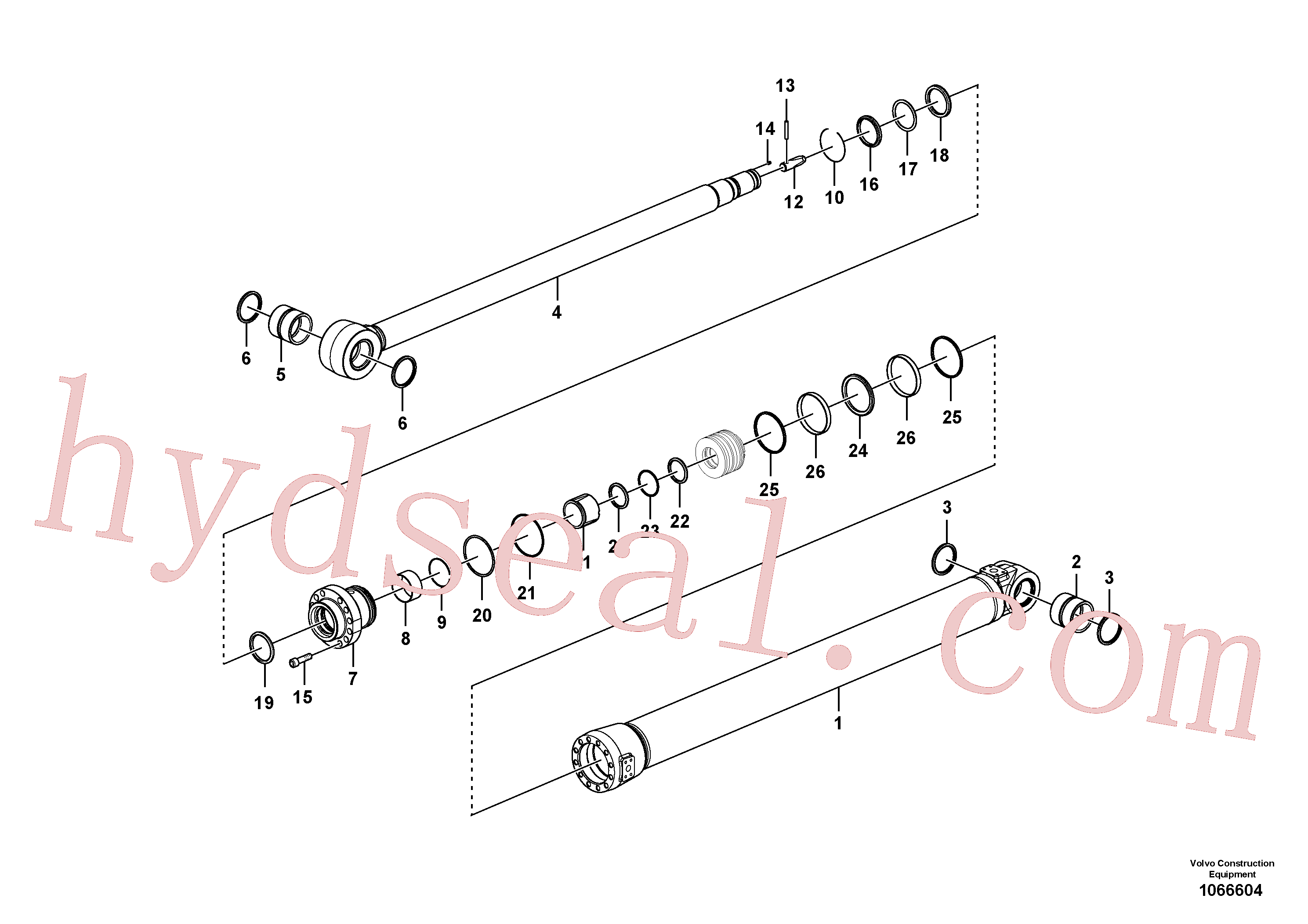 SA9568-01900 for Volvo Dipper arm cylinder(1066604 assembly)