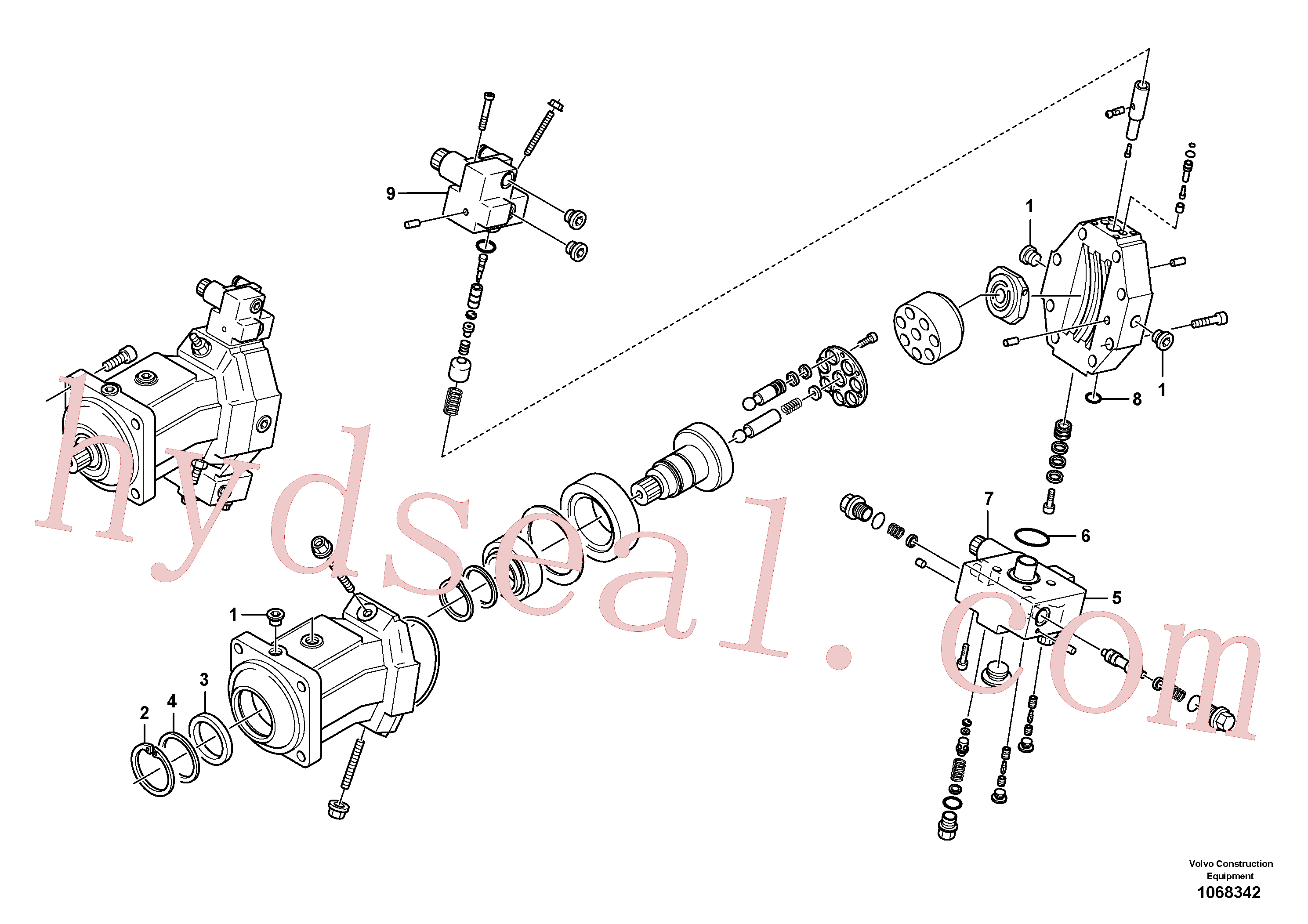 VOE14503916 for Volvo Variable displacement motor(1068342 assembly)