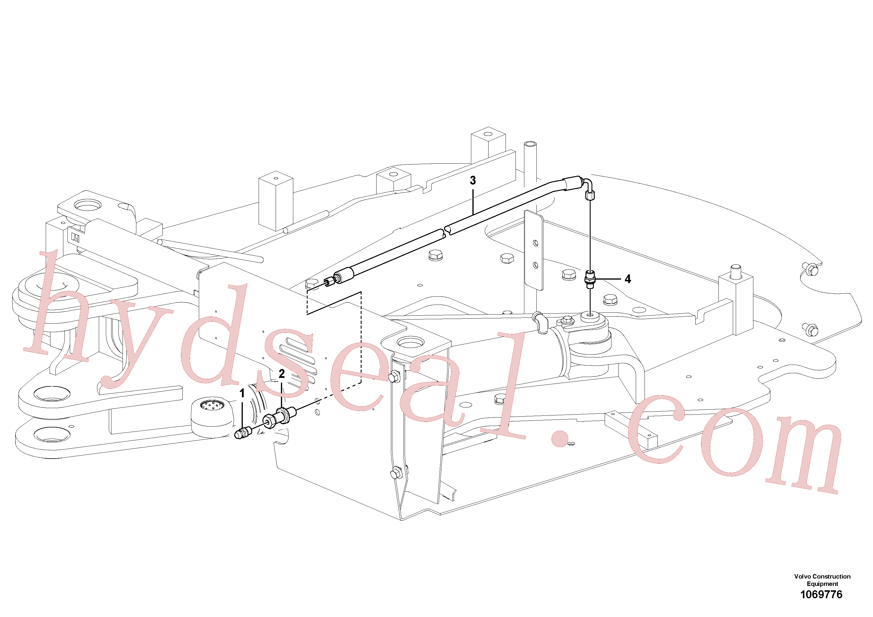 PJ4750189 for Volvo Lubrication ( boom offset cylinder )(1069776 assembly)